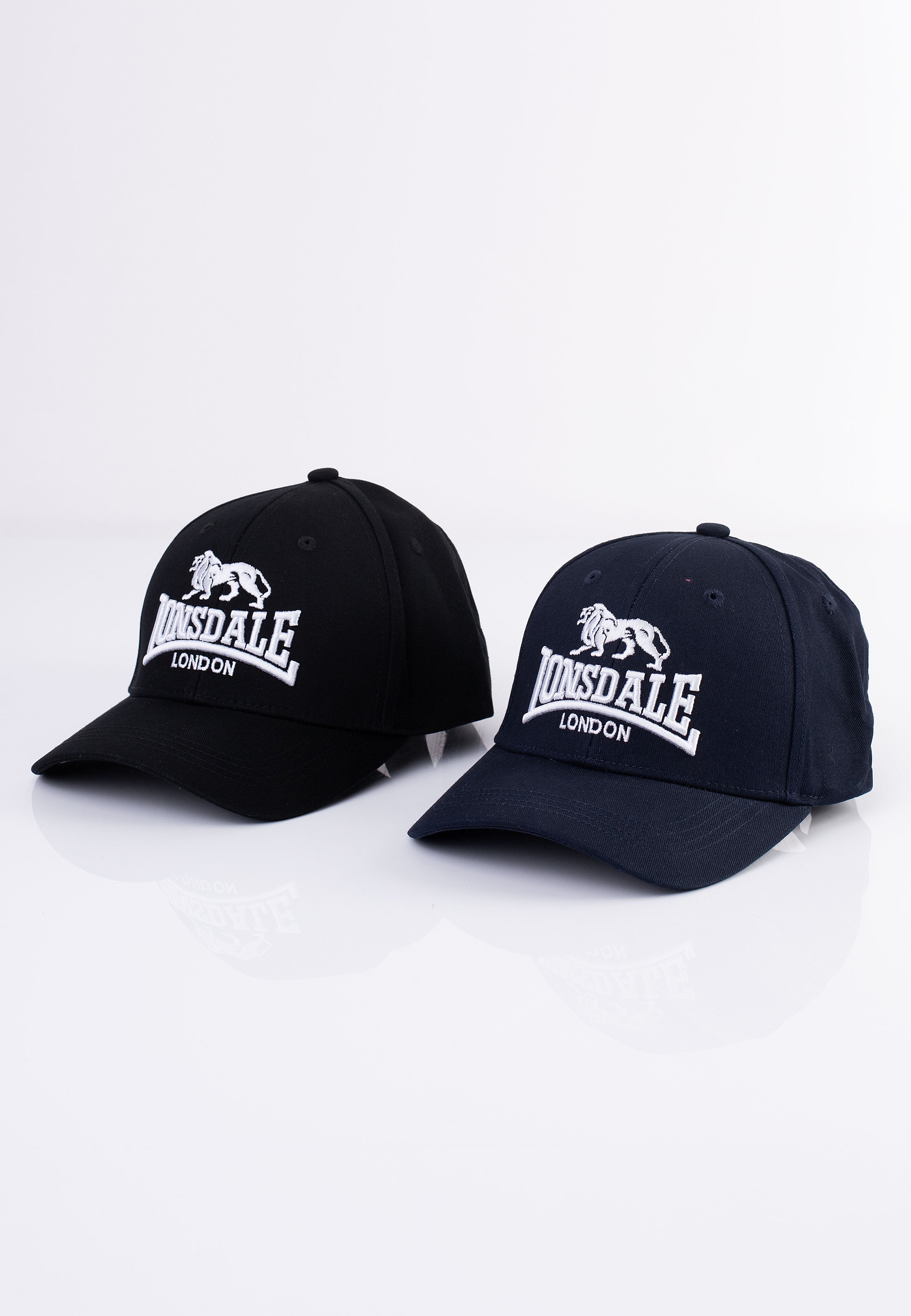 Lonsdale - Wiltshire Pack Of 2 Black/Dark Navy - Cap | Neutral-Image