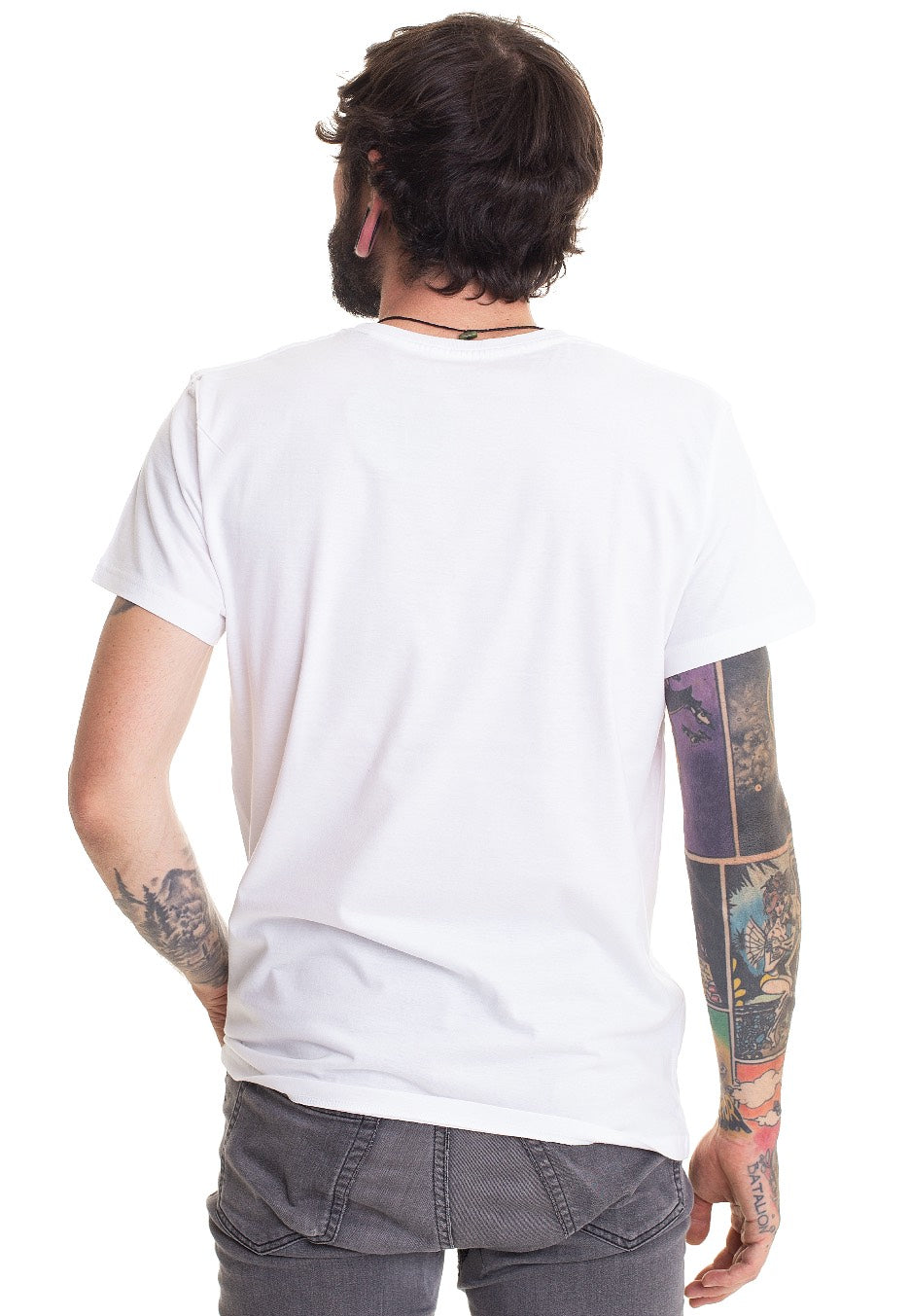 Looney Tunes - Block Multi Colour Logo White - T-Shirt | Men-Image