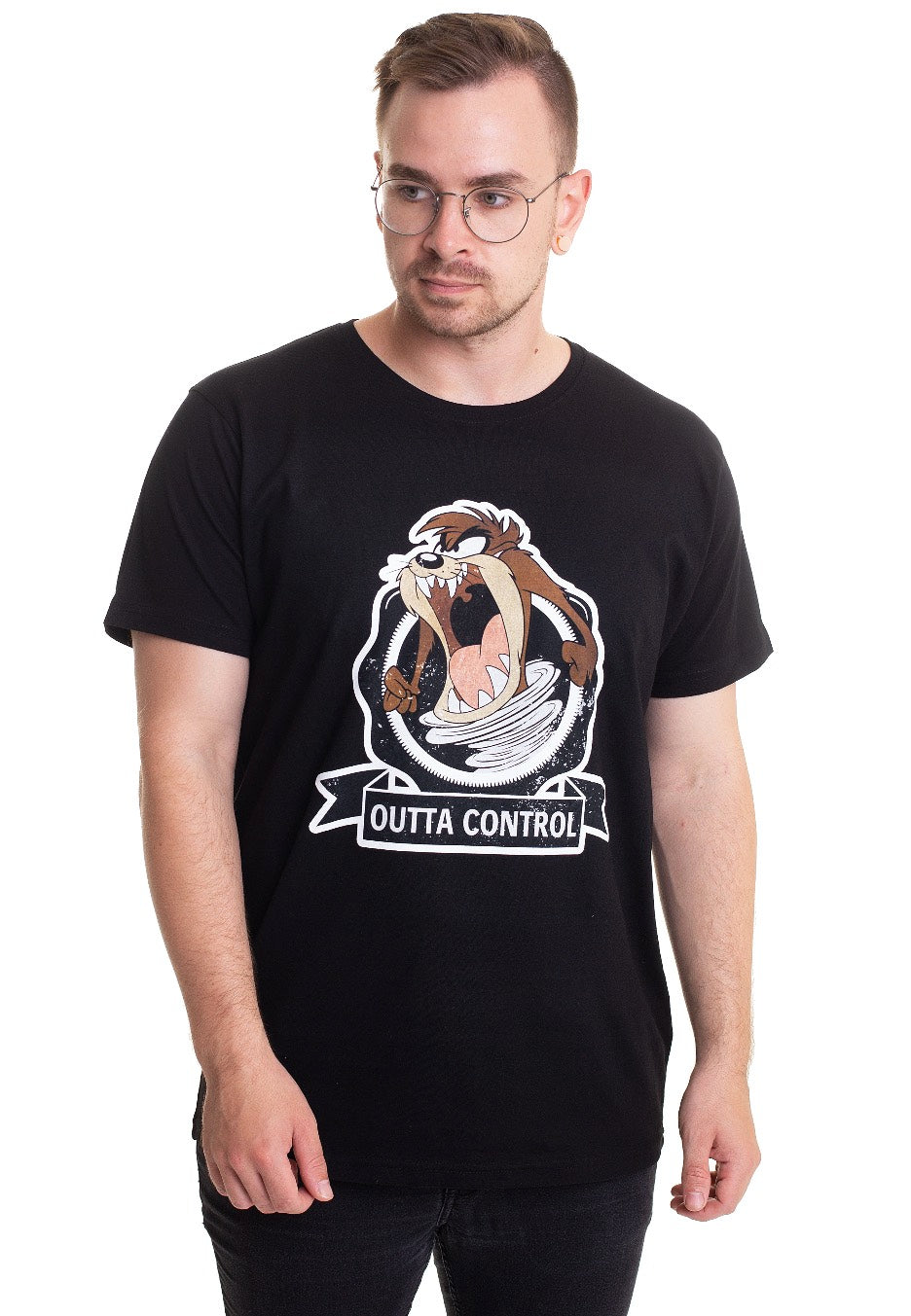 Looney Tunes - Taz Badge Outta Control - T-Shirt | Men-Image