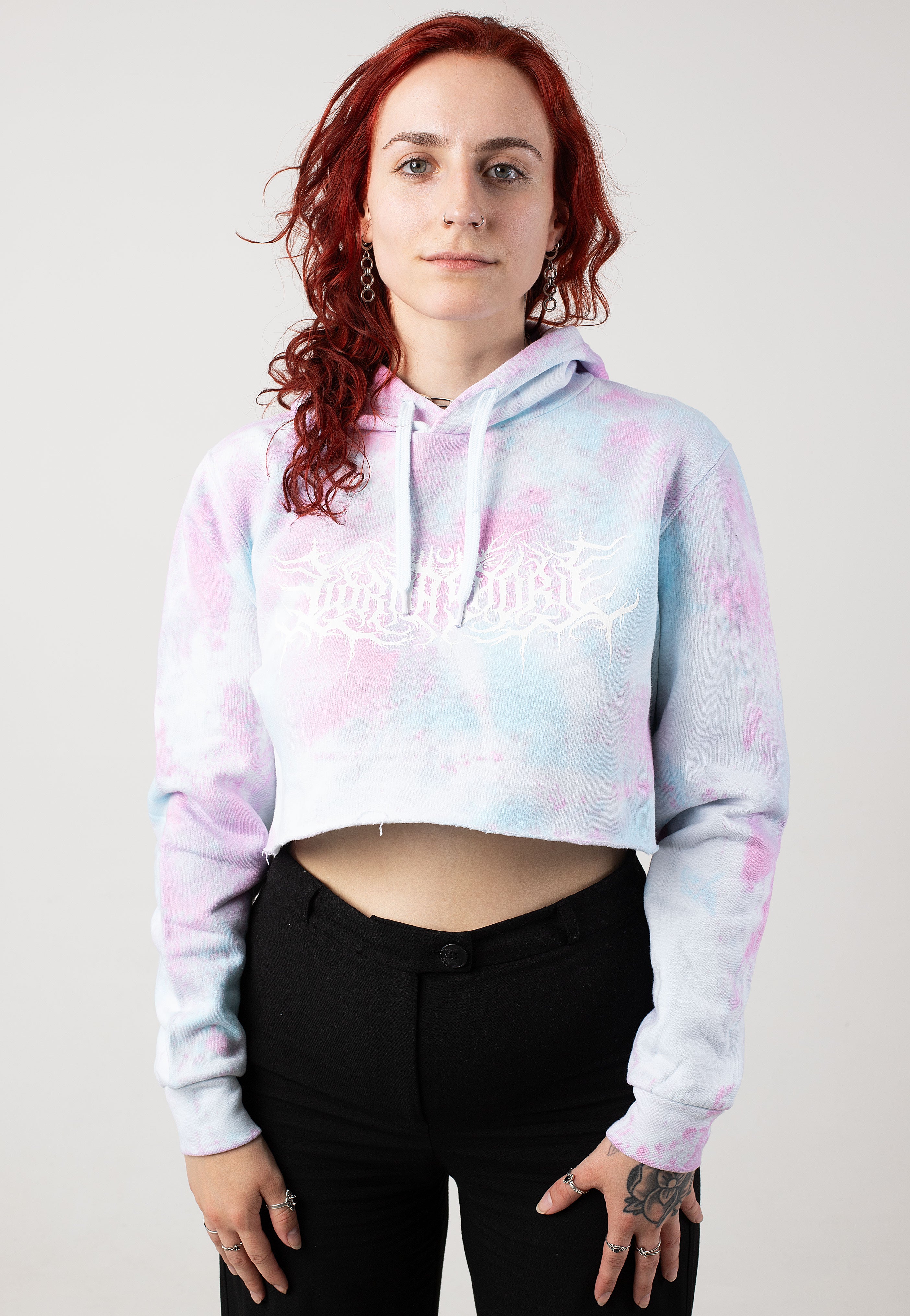 Lorna Shore - Logo Tie Dy Crop - Hoodie | Women-Image