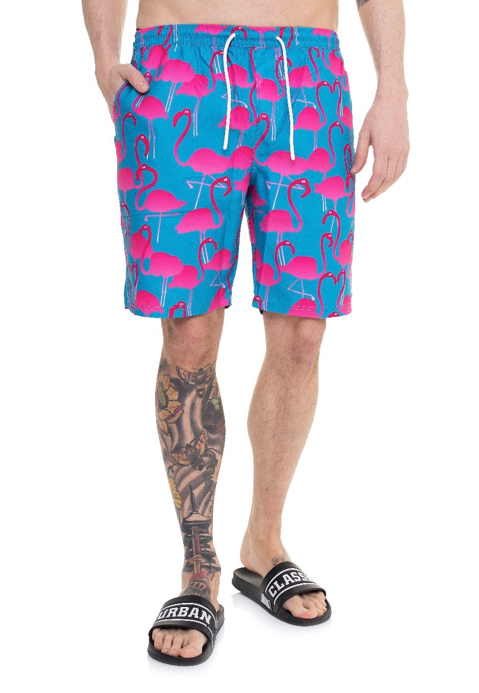 Lousy Livin - Flamingos Beach Black - Board Shorts | Men-Image