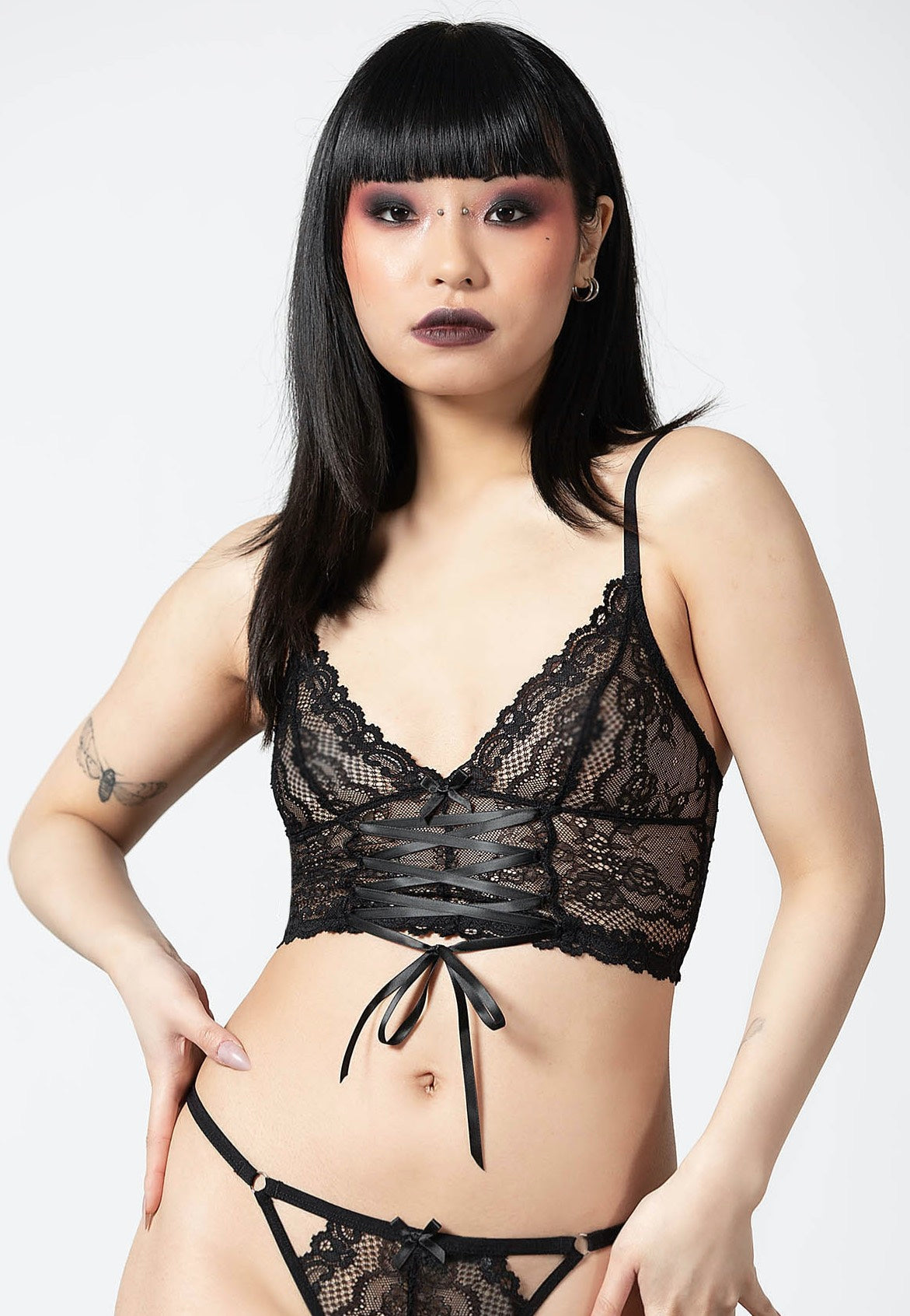 Killstar - Lovella Lace Black - Bralet | Women-Image