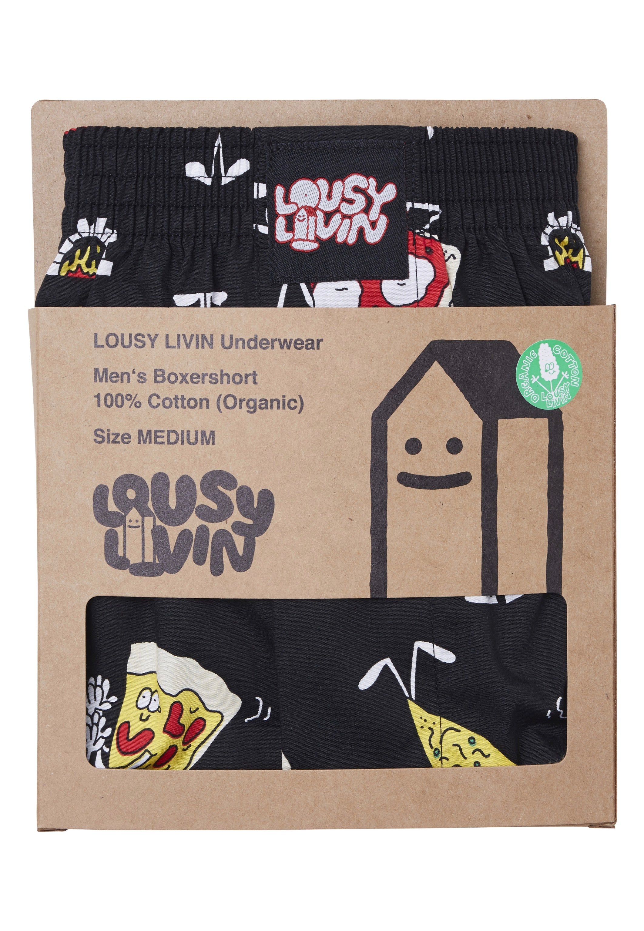 Lousy Livin - Pizza Black - Boxershorts | Men-Image