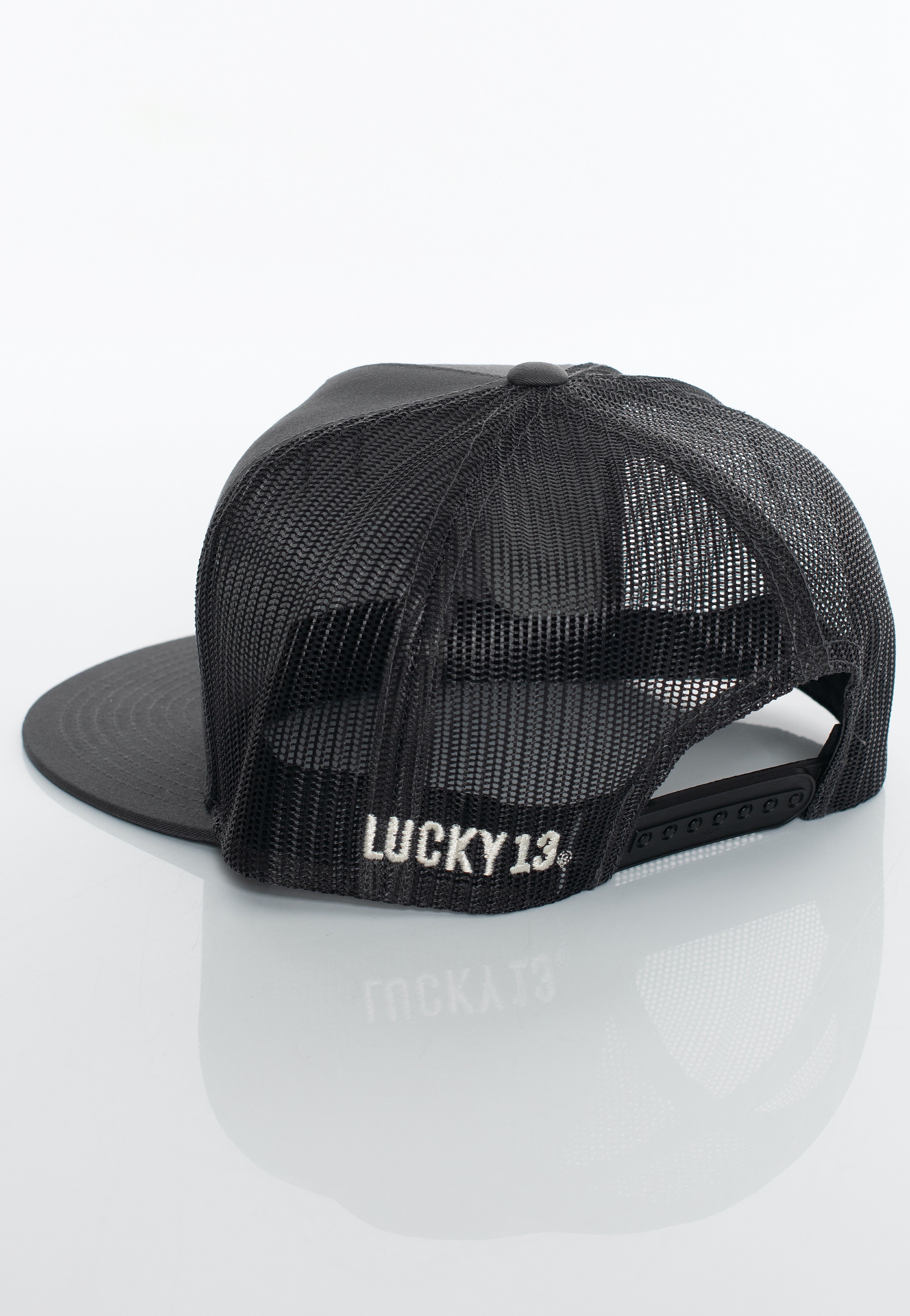 Lucky 13 - LCSB5PA 28 The Panther Head Poplin Mesh Charcoal - Cap | Neutral-Image