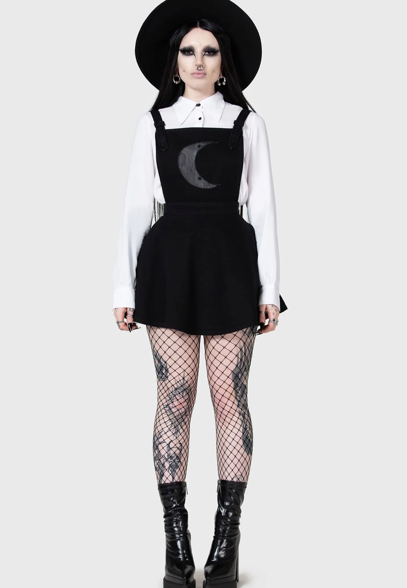 Killstar x Kihilist - Luna Orb Pinafore Black - Dress | Women-Image