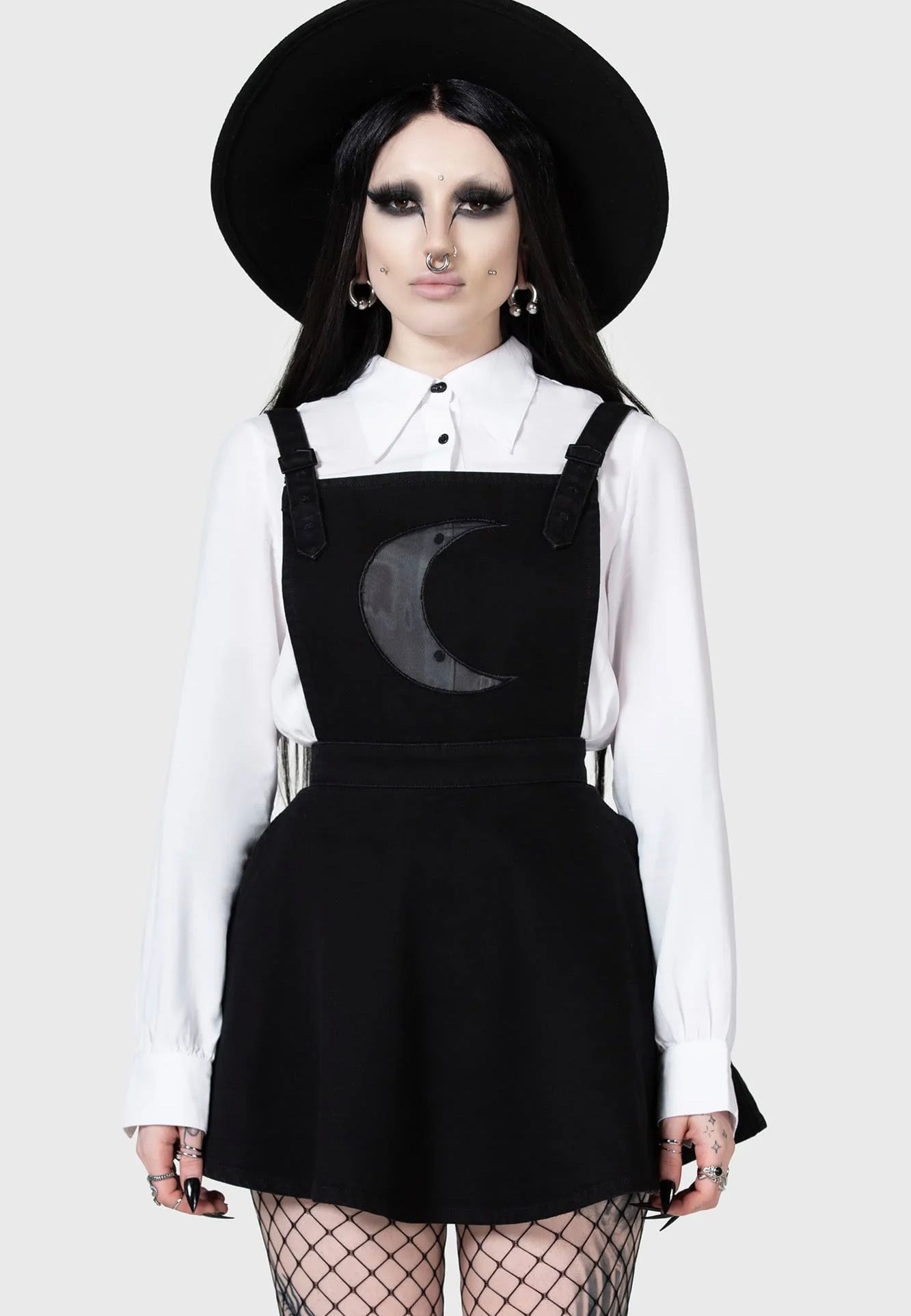 Killstar x Kihilist - Luna Orb Pinafore Black - Dress | Women-Image