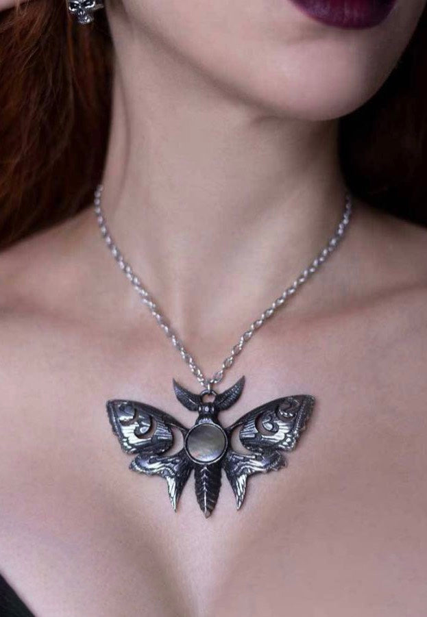 Alchemy England - Lunar Moth - Necklace | Neutral-Image