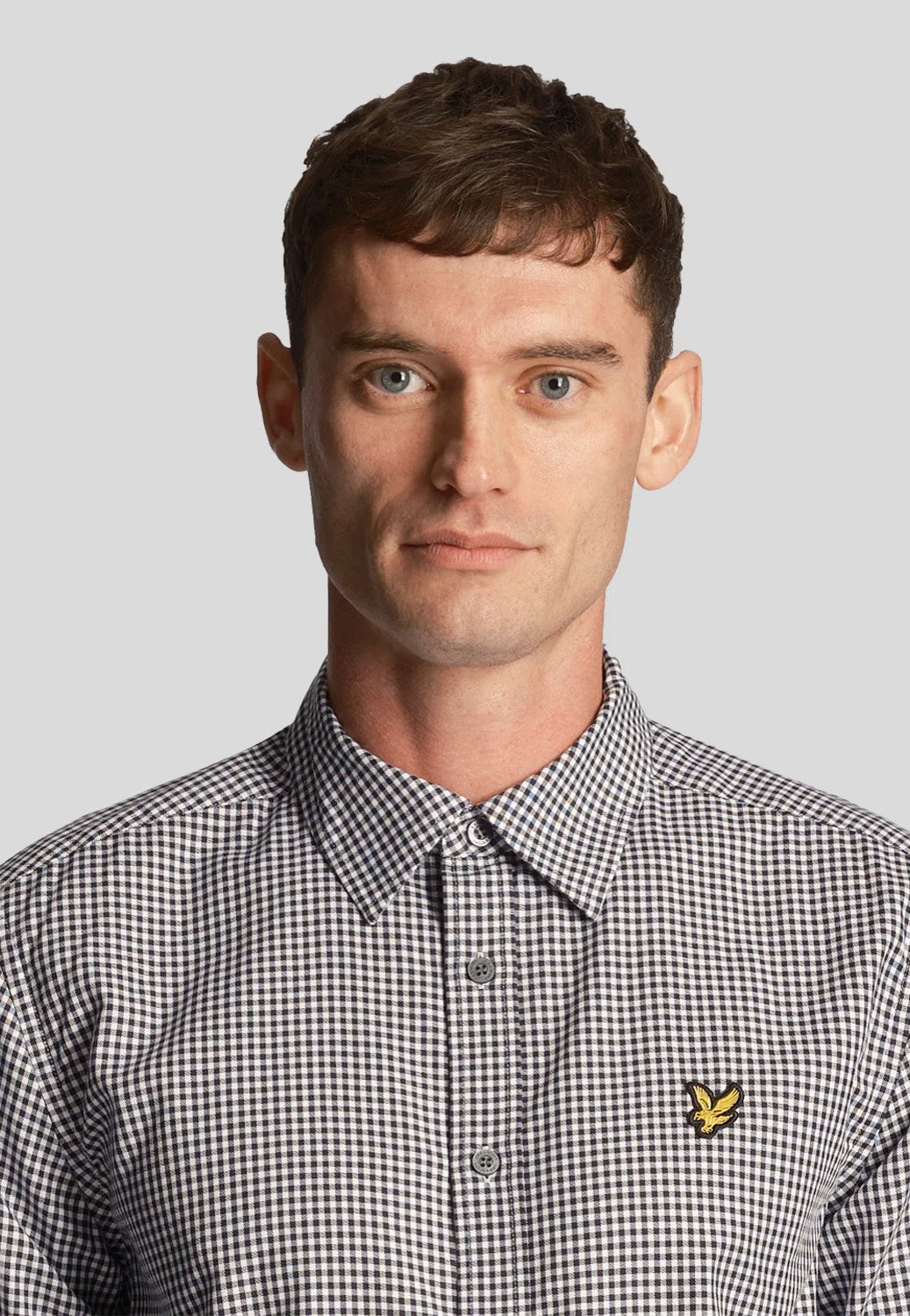 Lyle & Scott - Shepherd Check Dark Navy/ White - Shirt | Men-Image