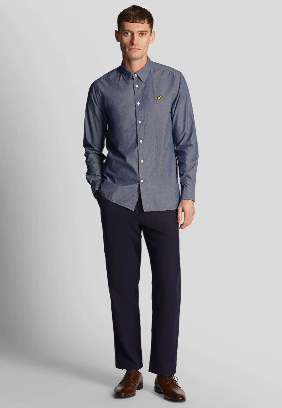 Lyle & Scott - Chambray Indigo - Shirt | Men-Image