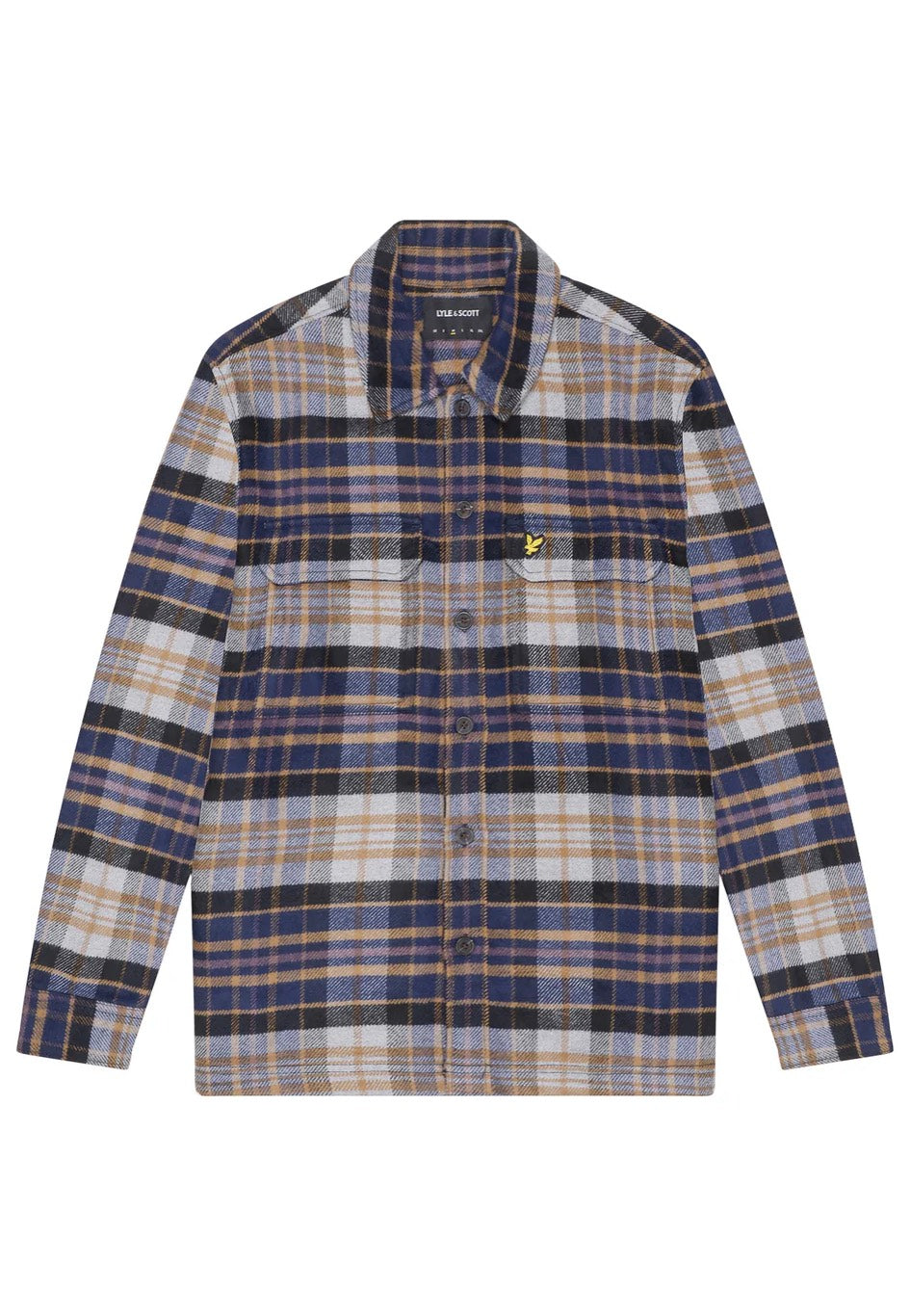 Lyle & Scott - Check Flannel Dark Navy/Chalk - Shirt Jacket | Men-Image