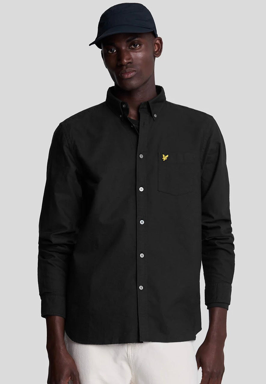 Lyle & Scott - Plain Oxford Jet Black - Shirt | Men-Image