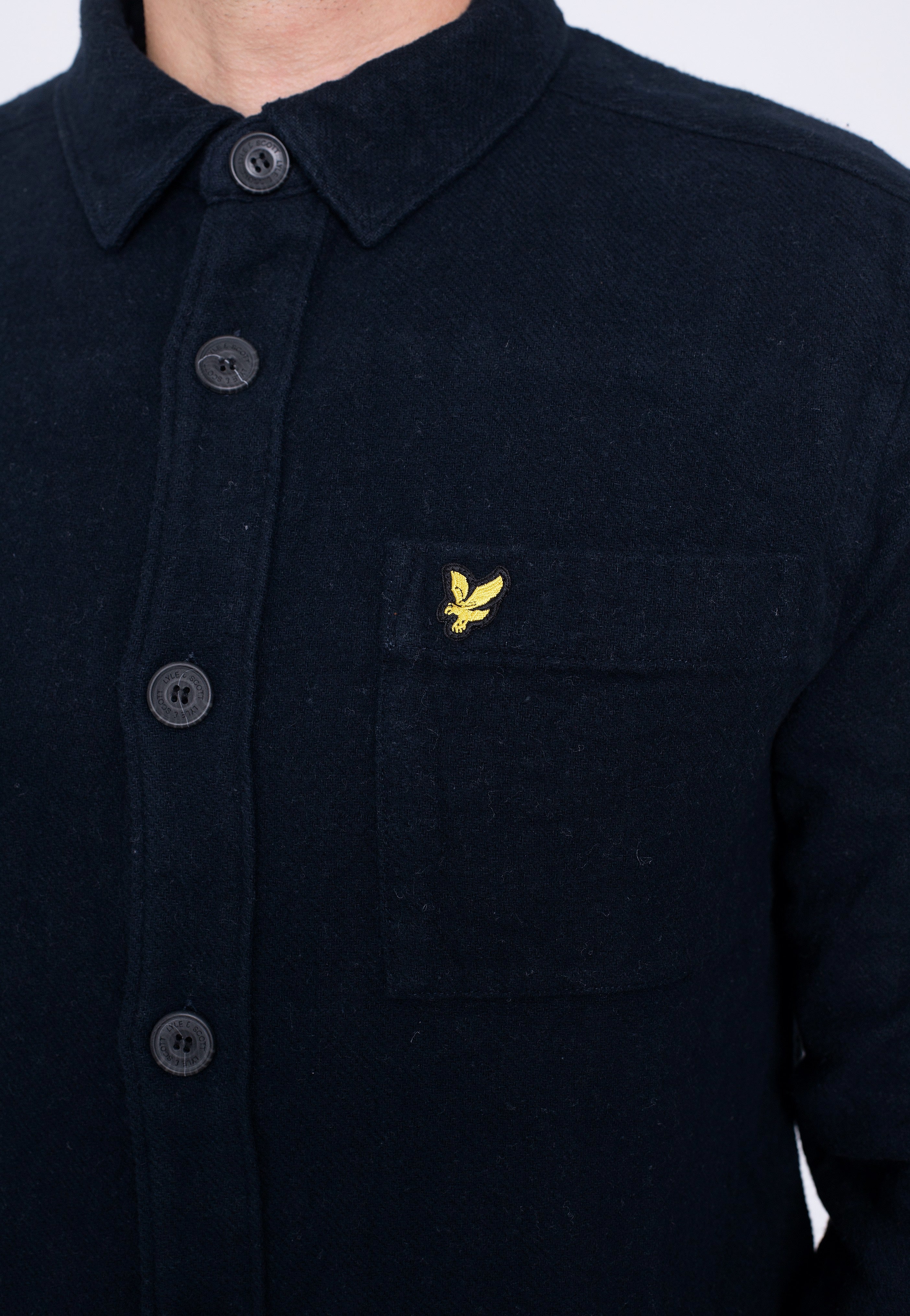 Lyle & Scott - Brushed Dark Navy - Shirt | Men-Image