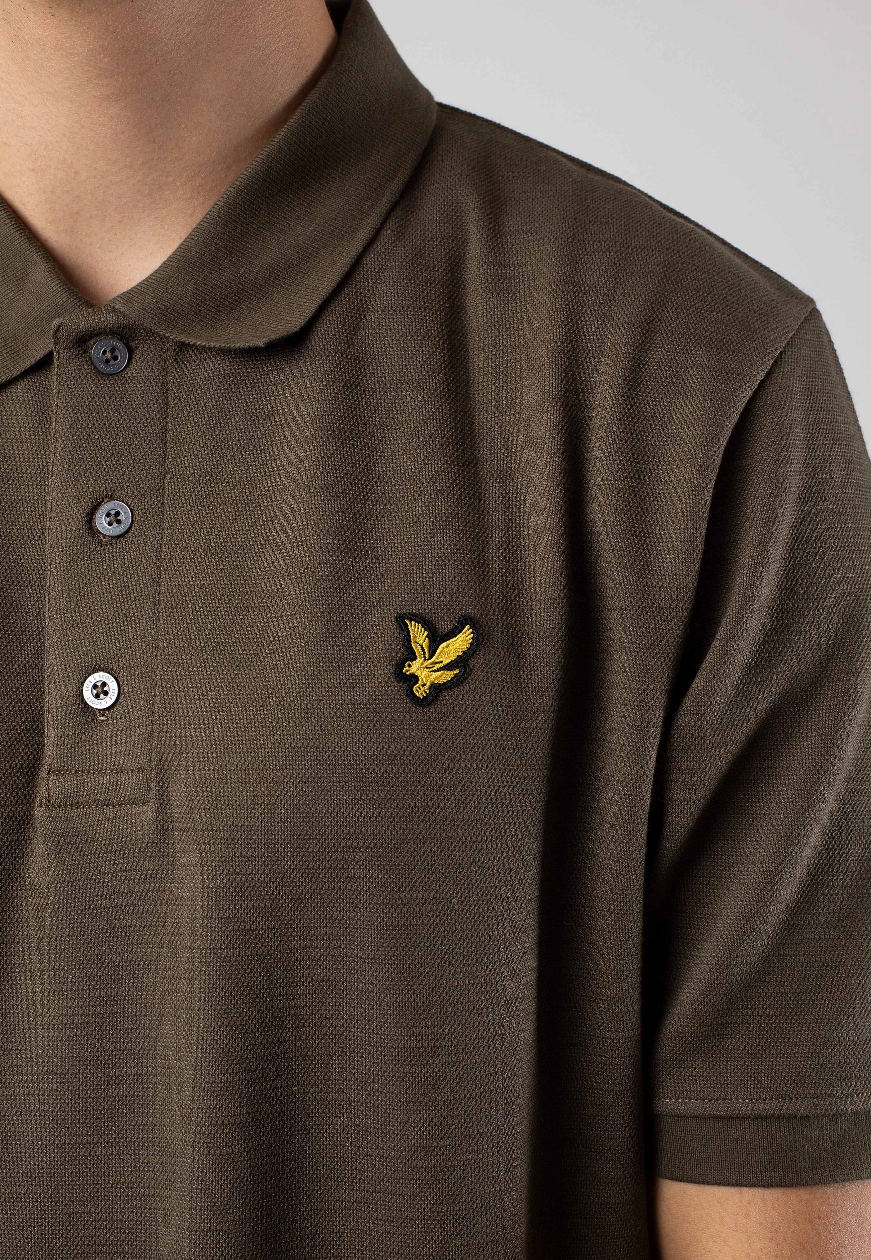 Lyle & Scott - Chunky Slub Olive - Polo | Men-Image