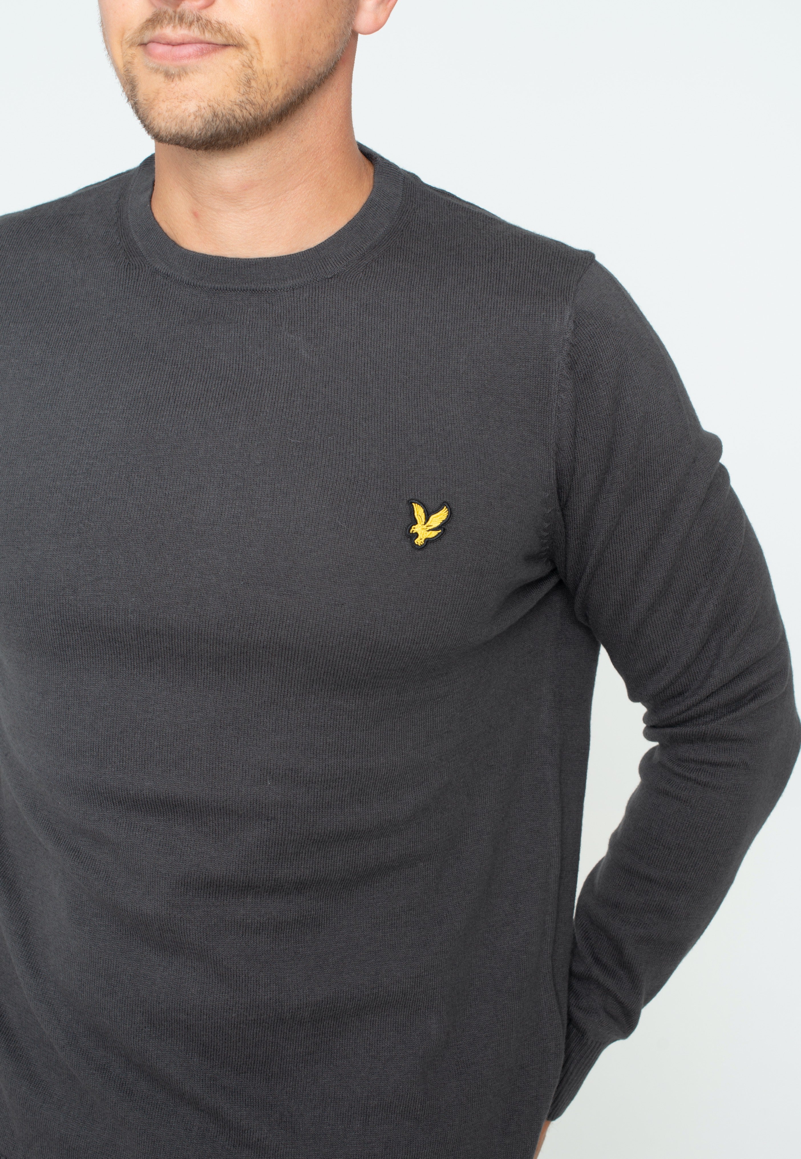 Lyle & Scott - Cotton Merino Gunmetal - Sweater | Men-Image