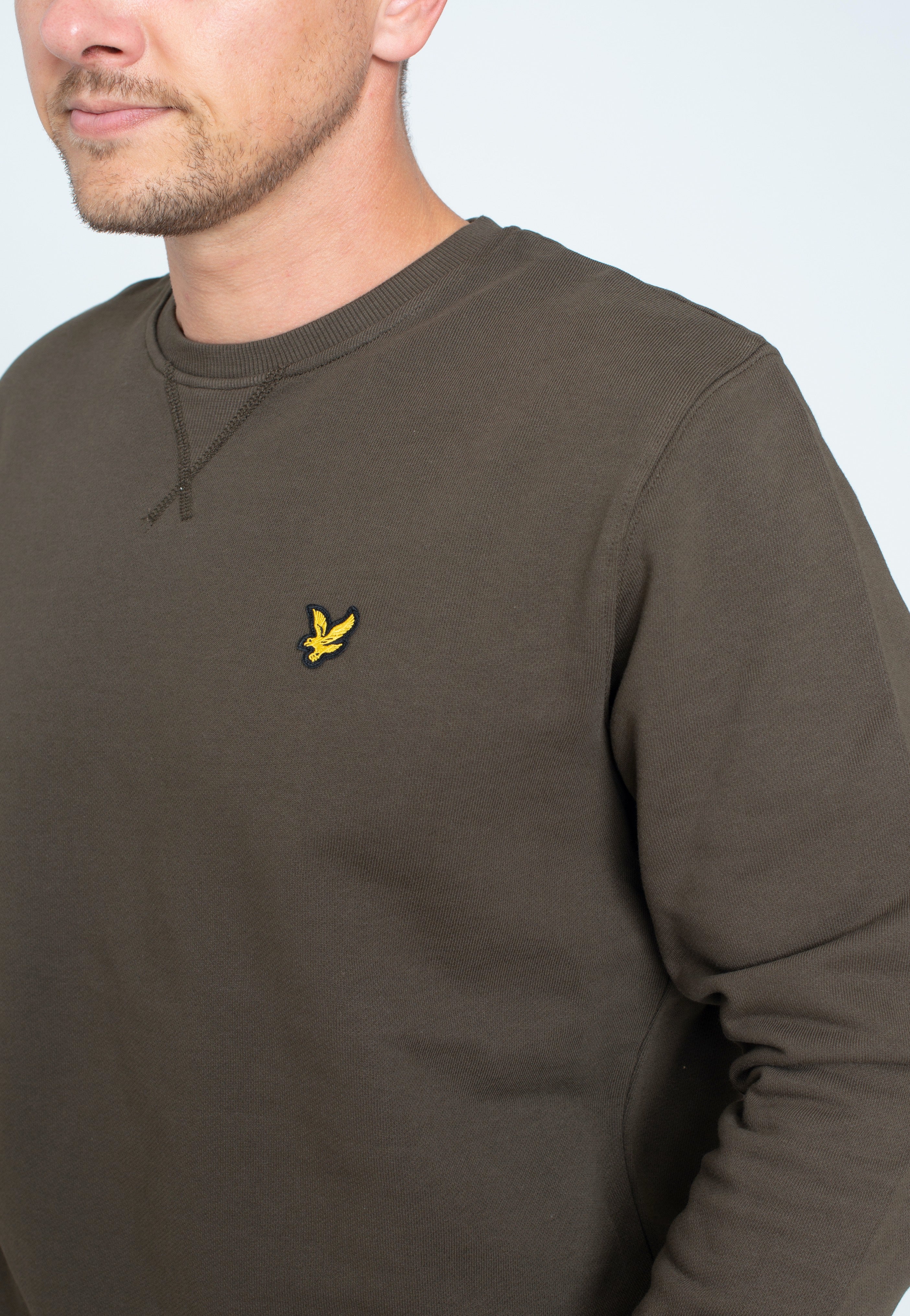 Lyle & Scott - Crew Neck Olive - Sweater | Men-Image