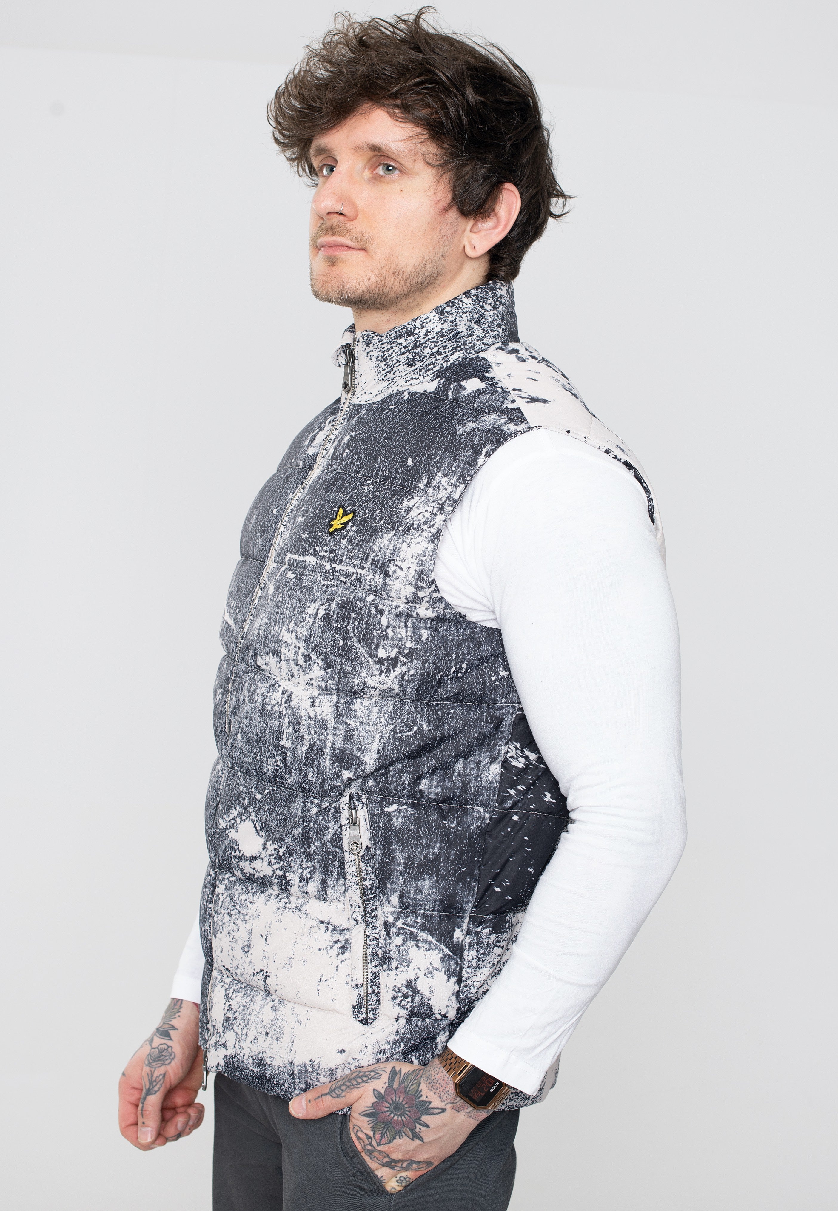 Lyle & Scott - Erosion Print Gilet Cove - Vest | Men-Image