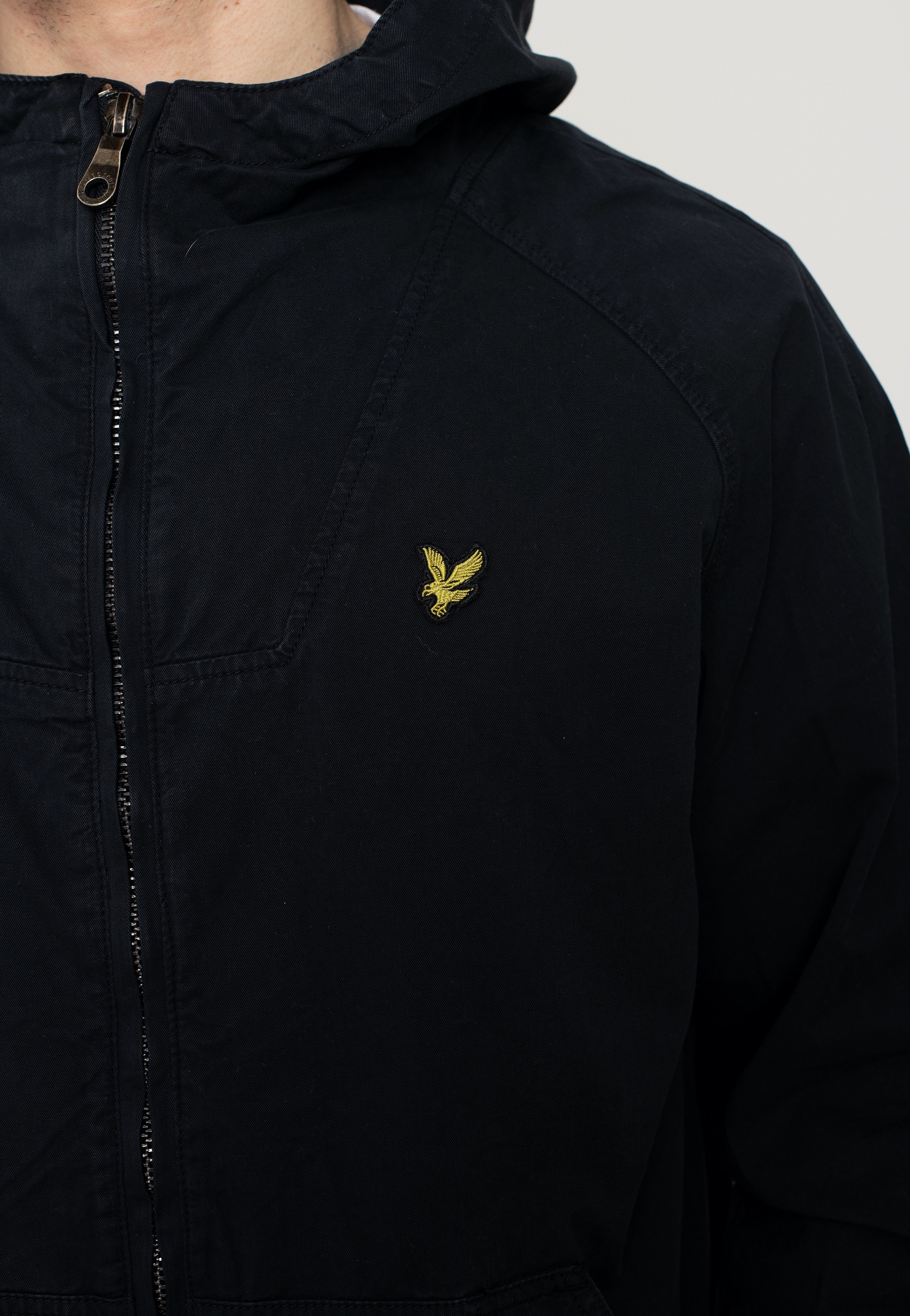 Lyle & Scott - Garment Dyed Zip Through Dark Navy - Jacket | Men-Image