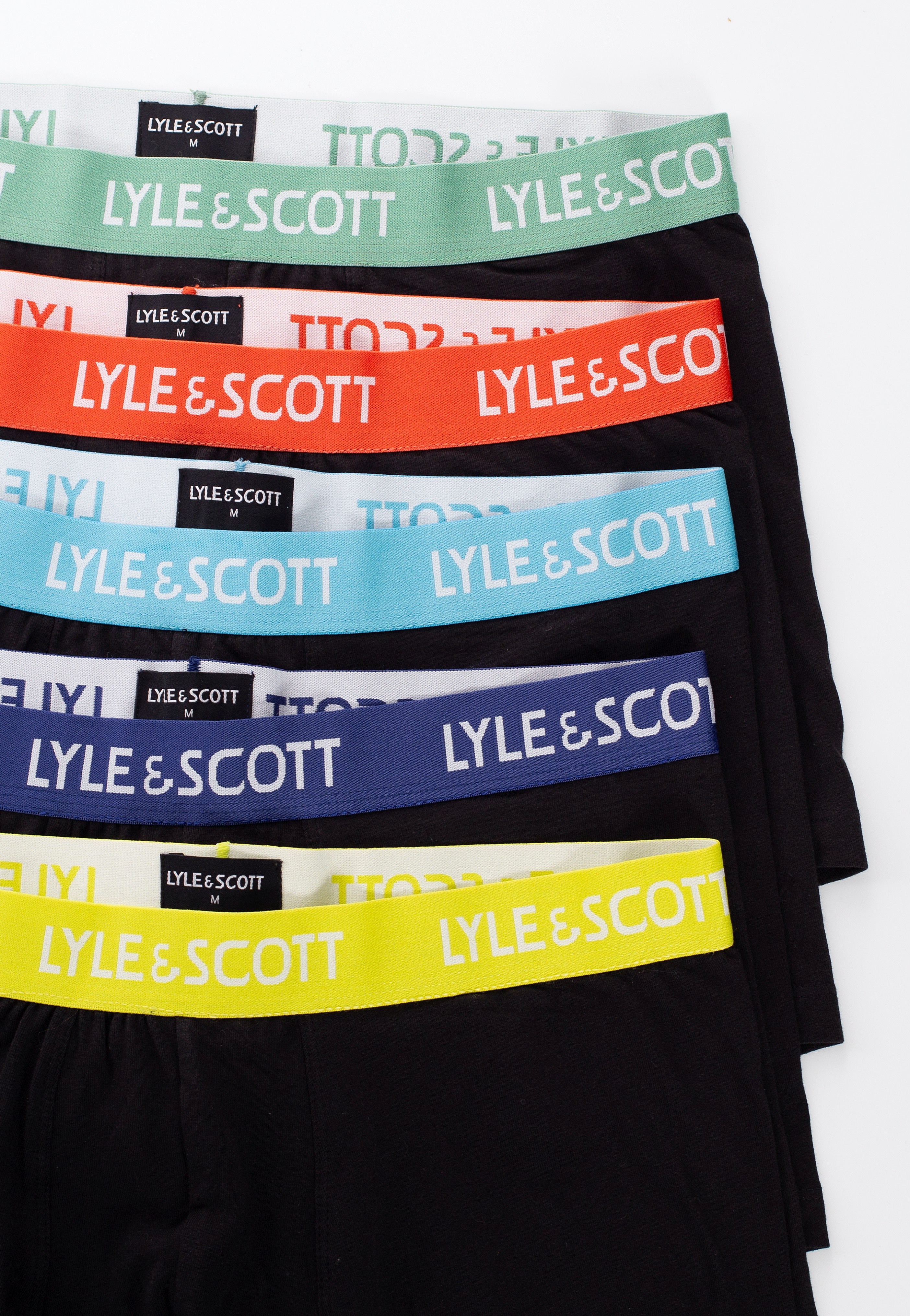 Lyle & Scott - Miller Pack Of 5 Black Multi Waistband - Boxershorts | Men-Image