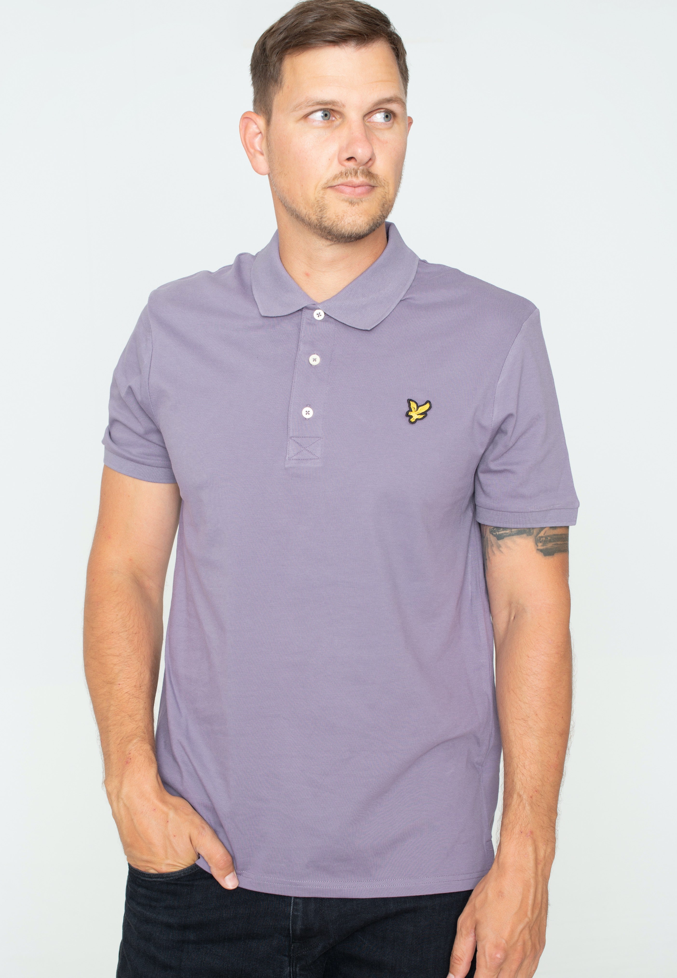 Lyle & Scott - Plain Billboard Purple - Polo | Men-Image