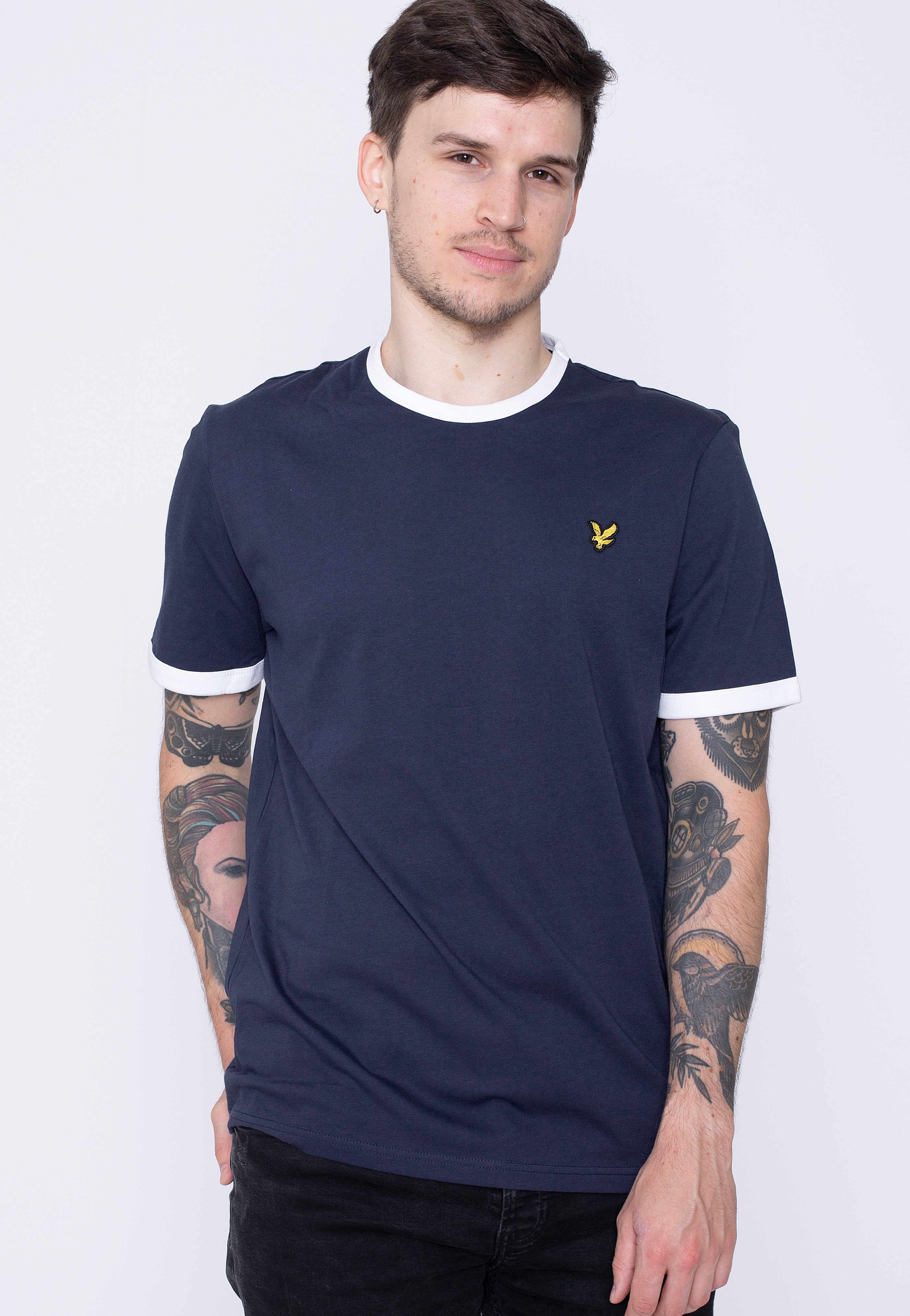 Lyle & Scott - Ringer Navy/White - T-Shirt | Men-Image