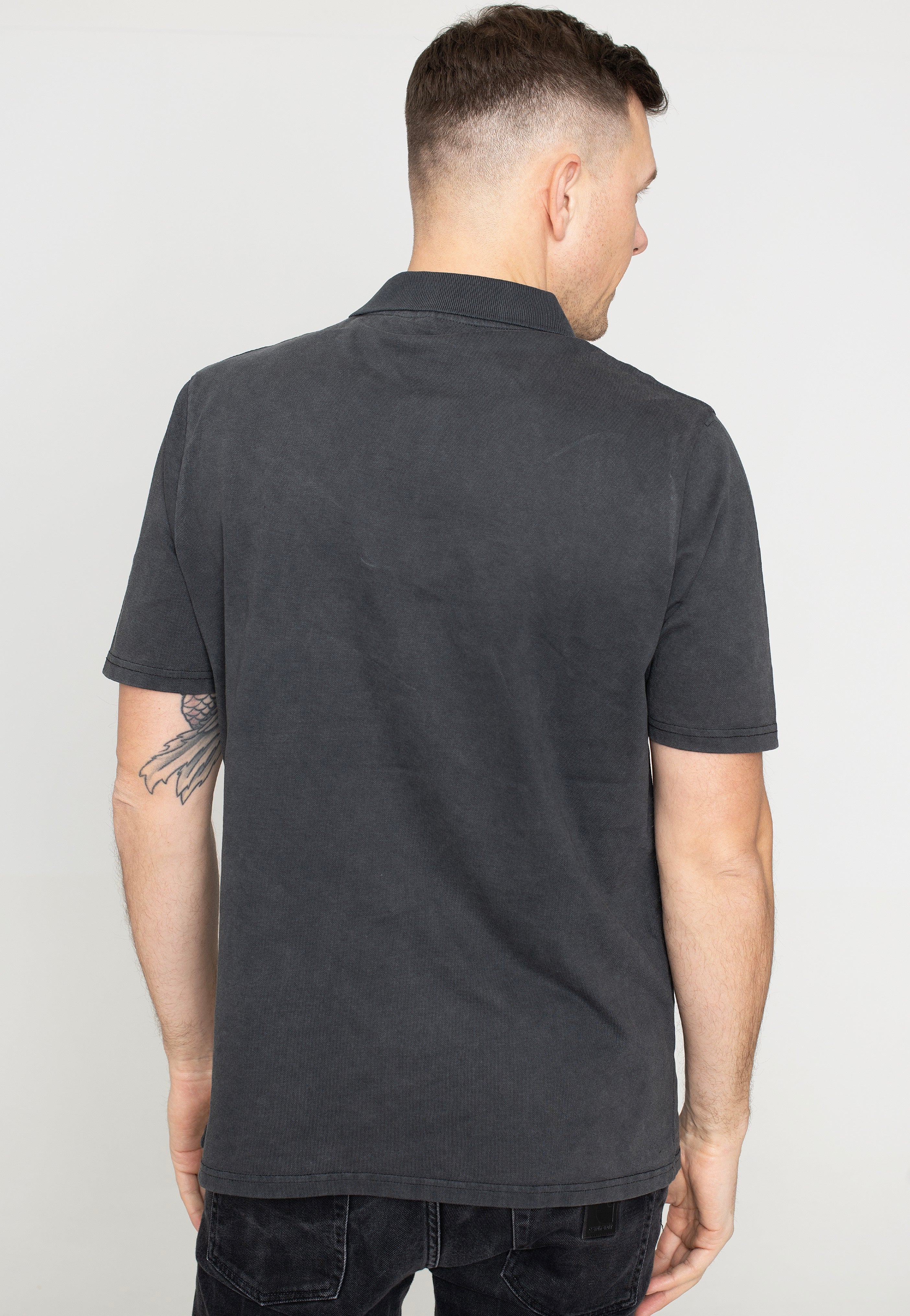 Lyle & Scott - Sandwash Pique Jet Black - Polo | Men-Image