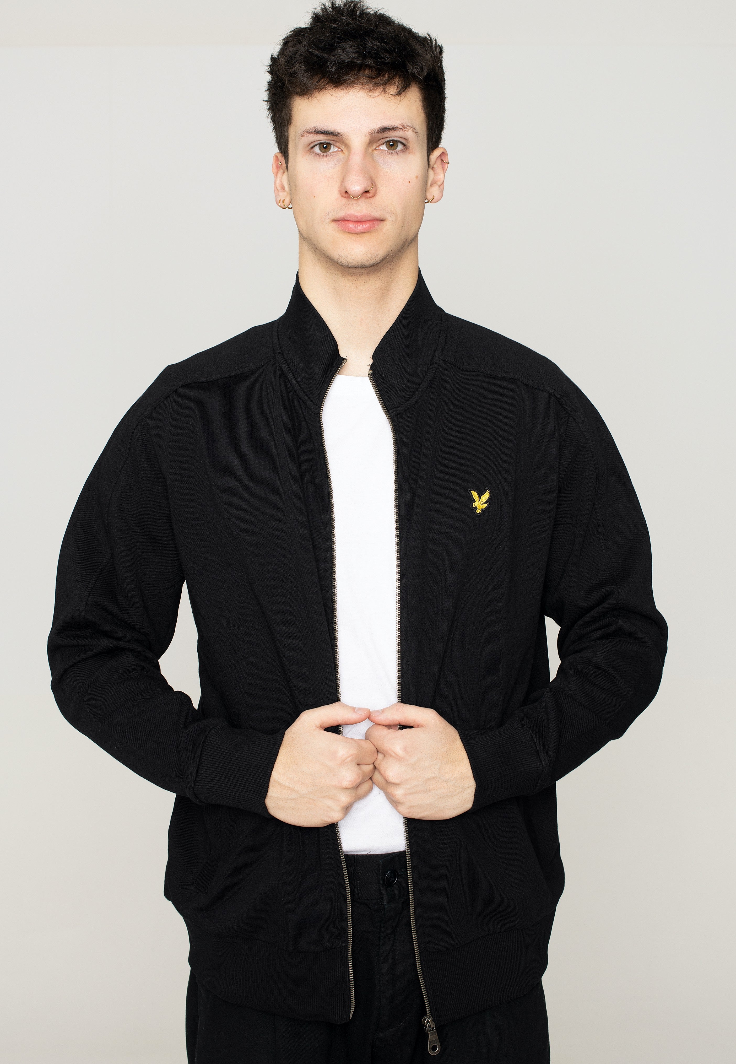 Lyle & Scott - Zip Through Sweat Jet Black - Track Jacket | Men-Image