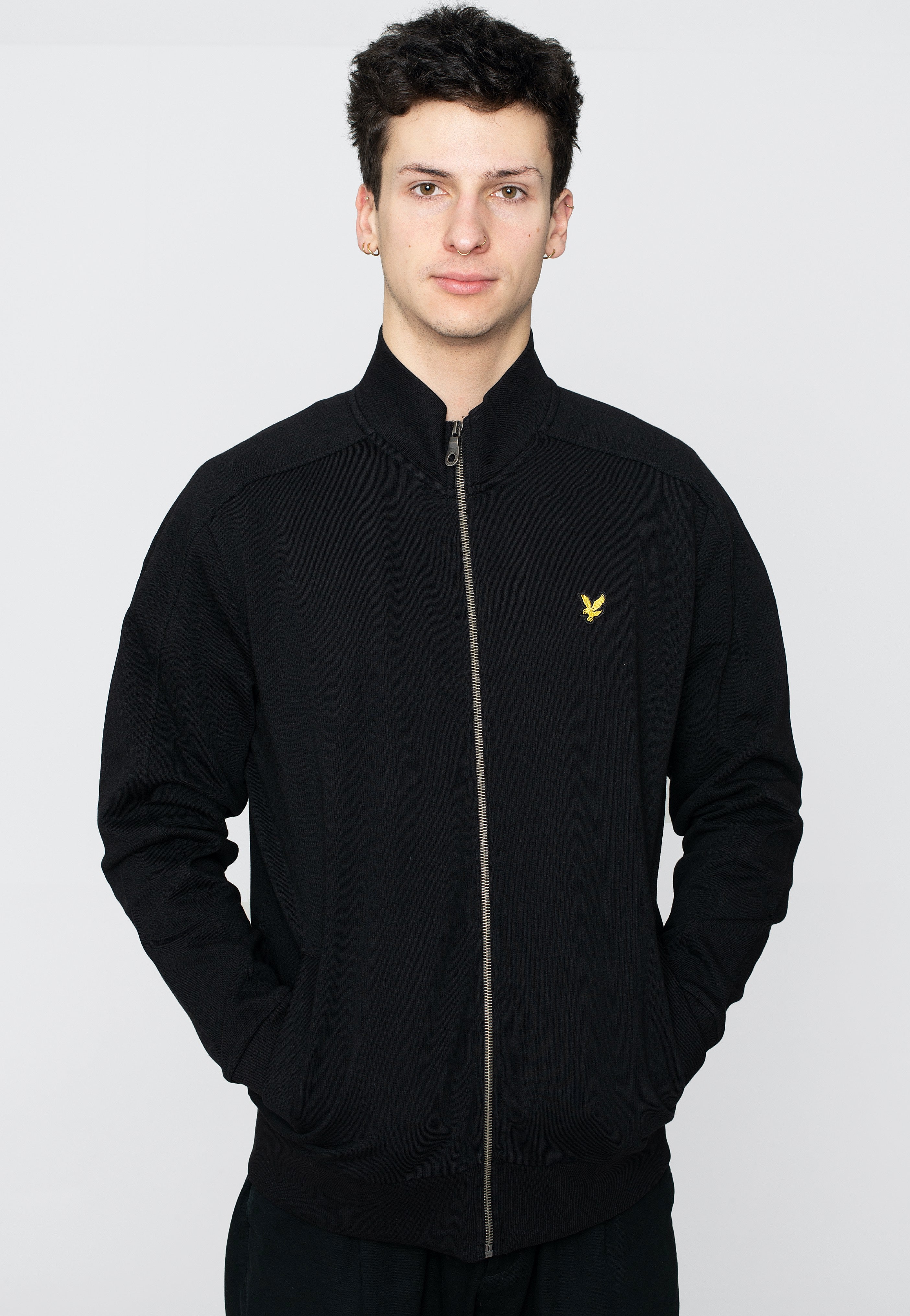 Lyle & Scott - Zip Through Sweat Jet Black - Track Jacket | Men-Image