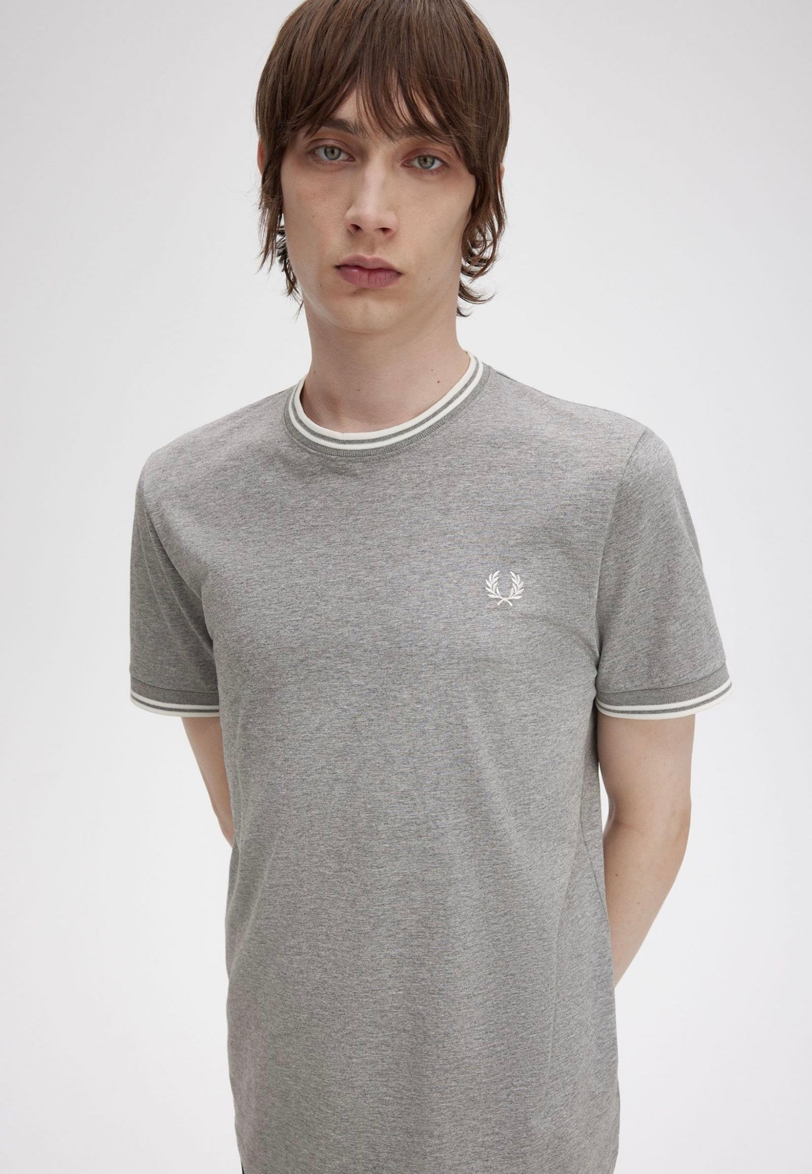 Fred Perry - Twin Tipped Steel Marl - T-Shirt | Men-Image