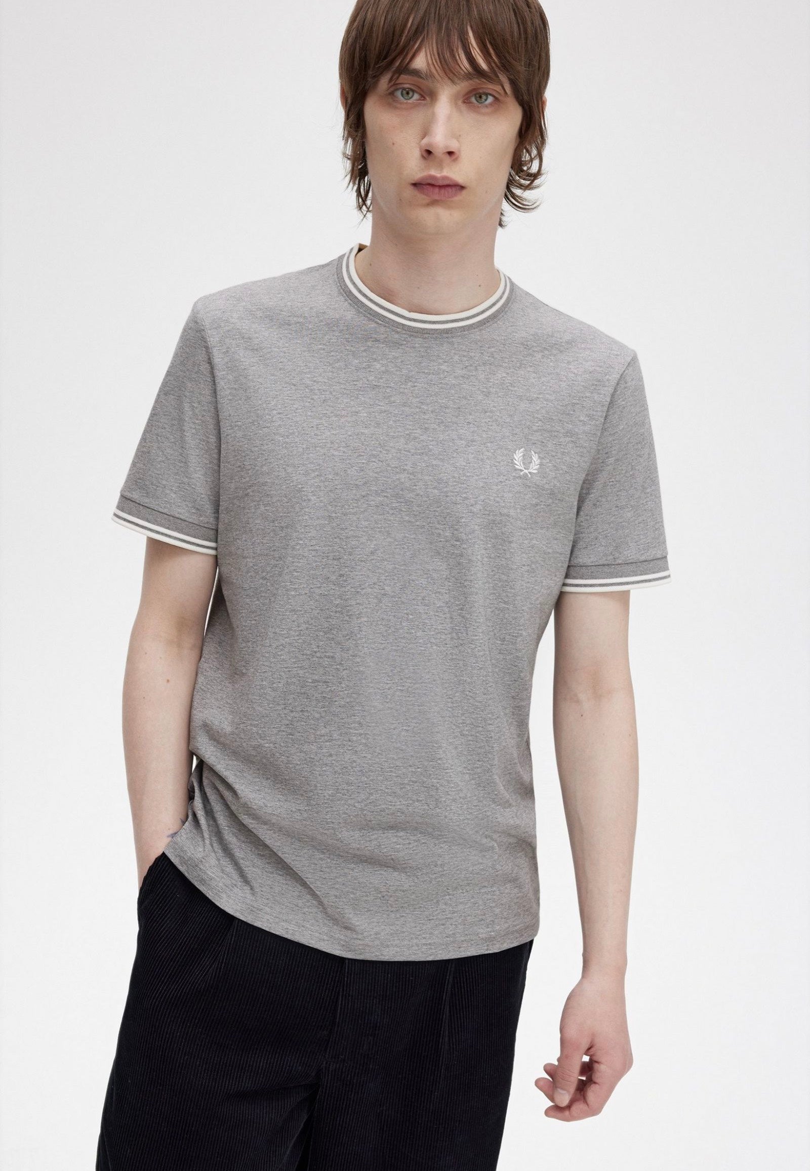 Fred Perry - Twin Tipped Steel Marl - T-Shirt | Men-Image