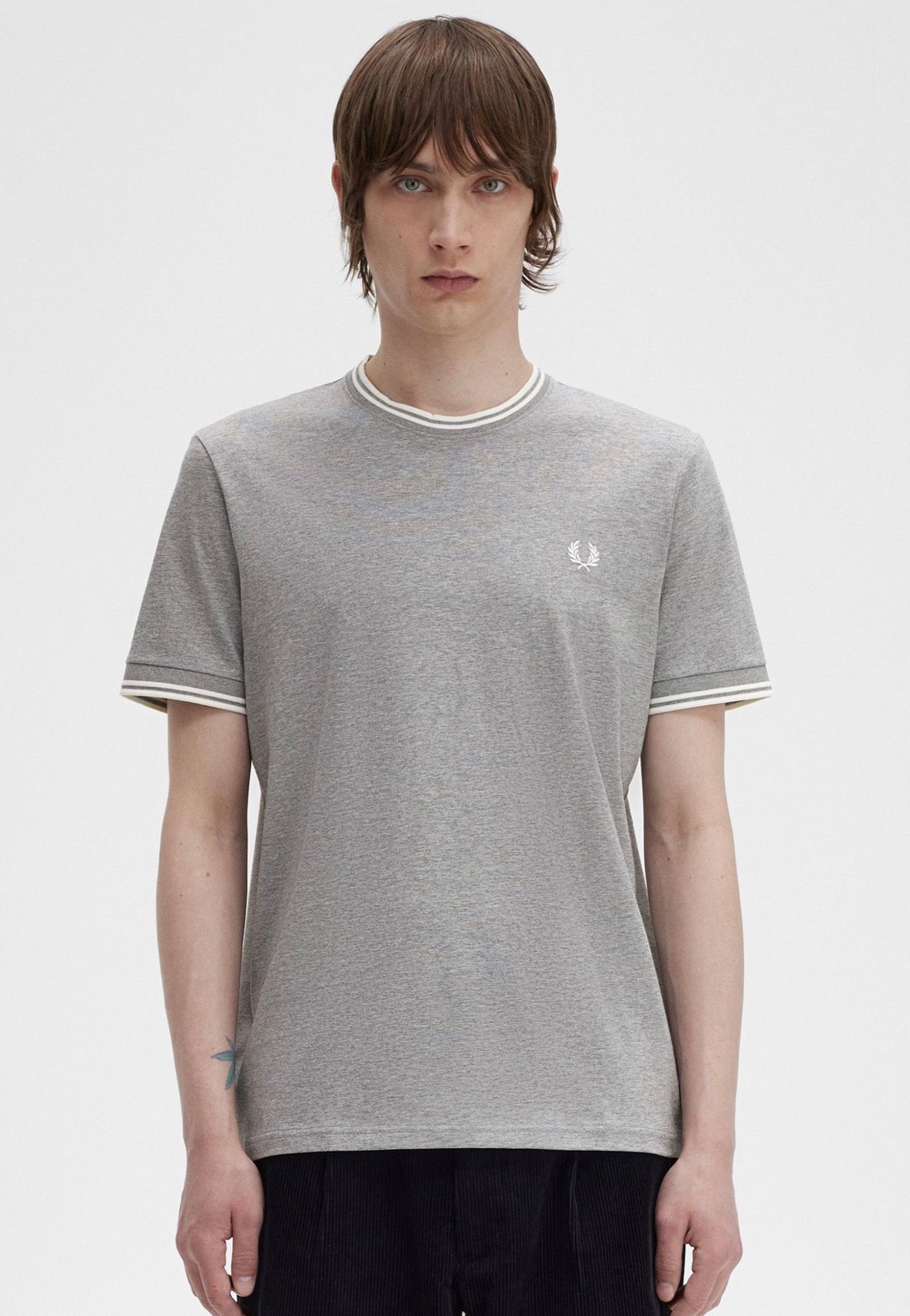 Fred Perry - Twin Tipped Steel Marl - T-Shirt | Men-Image