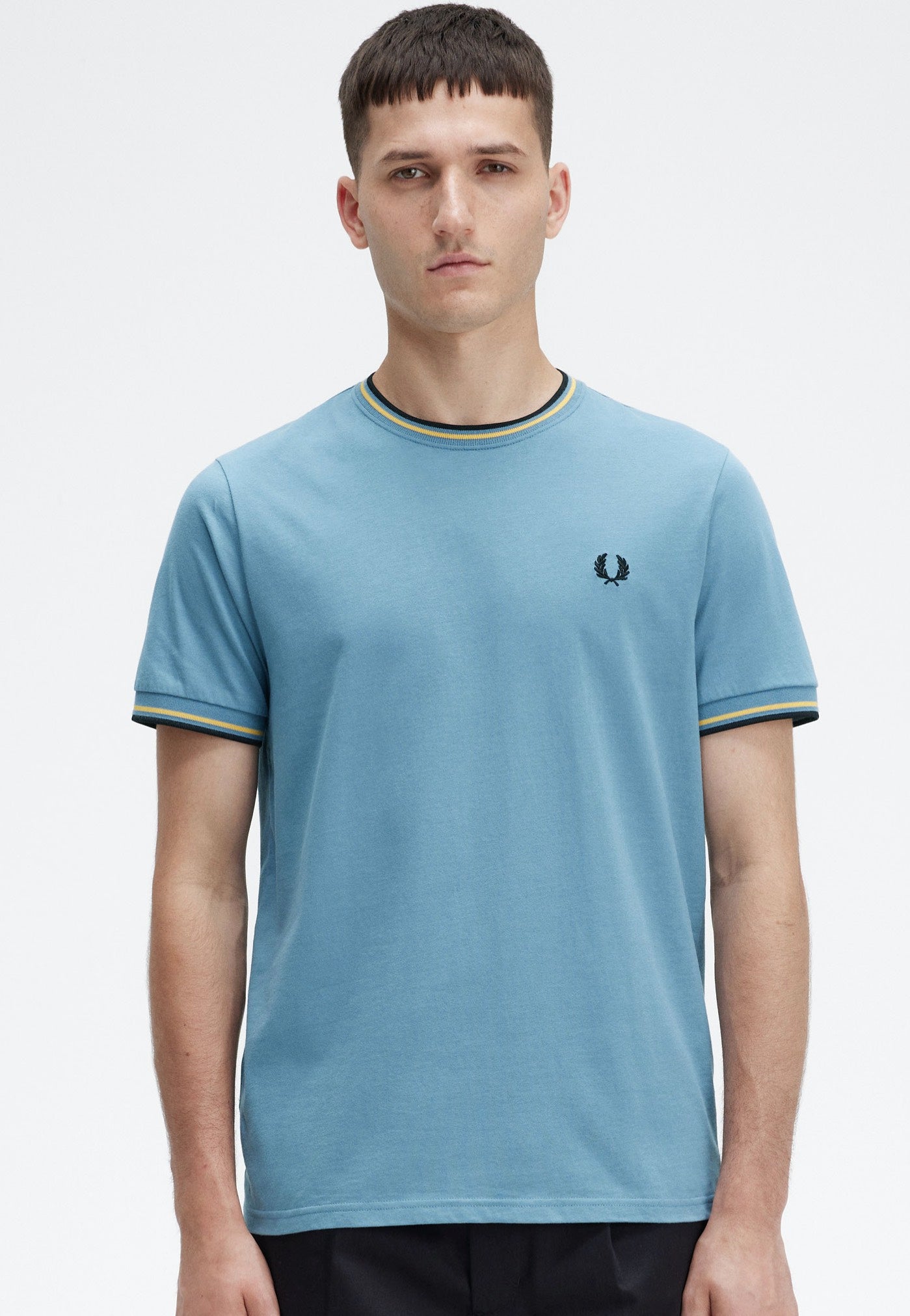 Fred Perry - Twin Tipped Ash Blue - T-Shirt | Men-Image