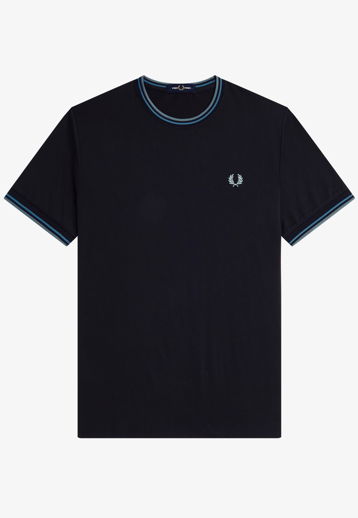 Fred Perry - Twin Tipped Navy/Soft Blue/Silver Blue - T-Shirt | Men-Image