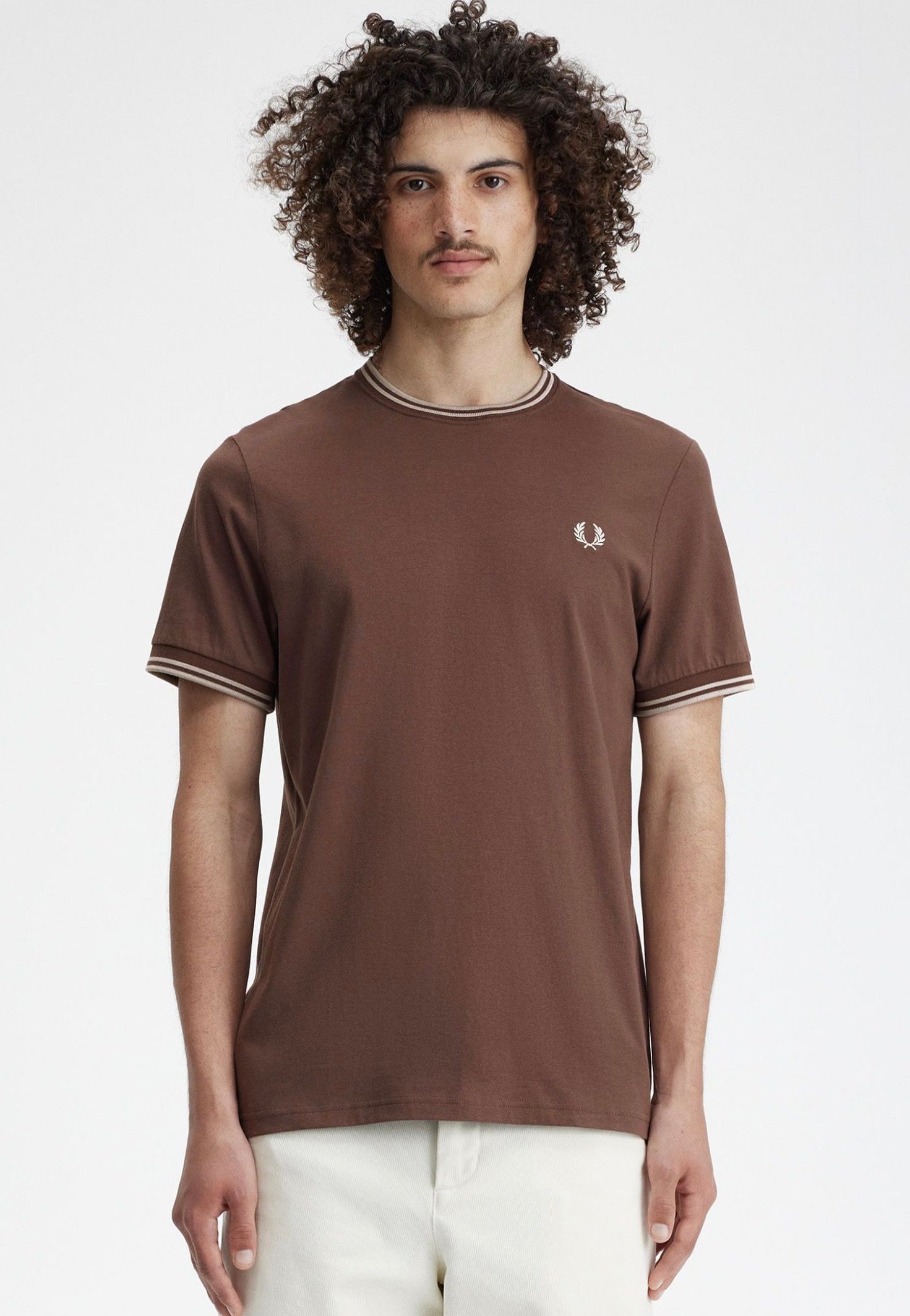 Fred Perry - Twin Tipped Road Brick/Warm Grey - T-Shirt | Men-Image