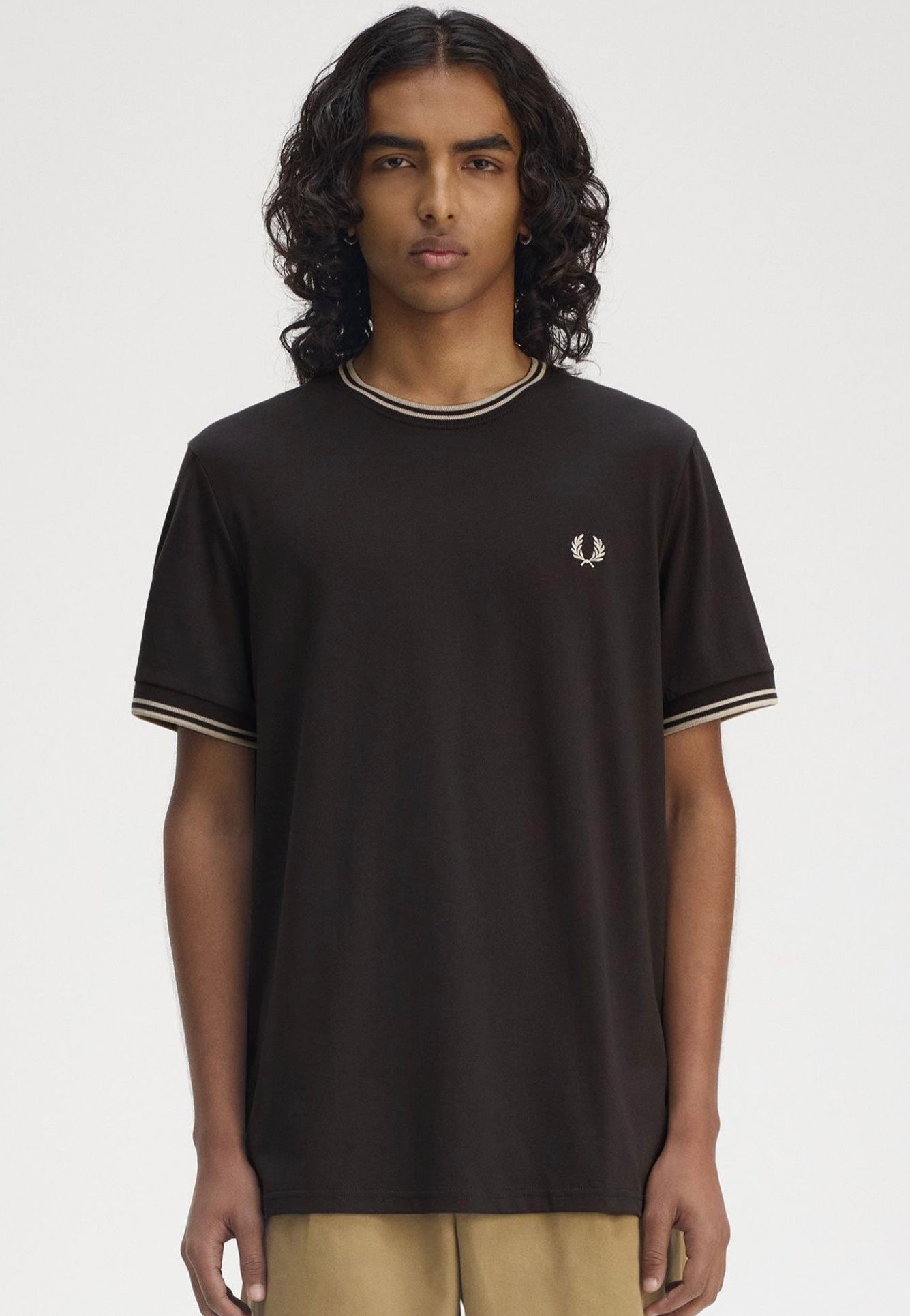 Fred Perry - Twin Tipped Anchor Grey/Oatmeal - T-Shirt | Men-Image