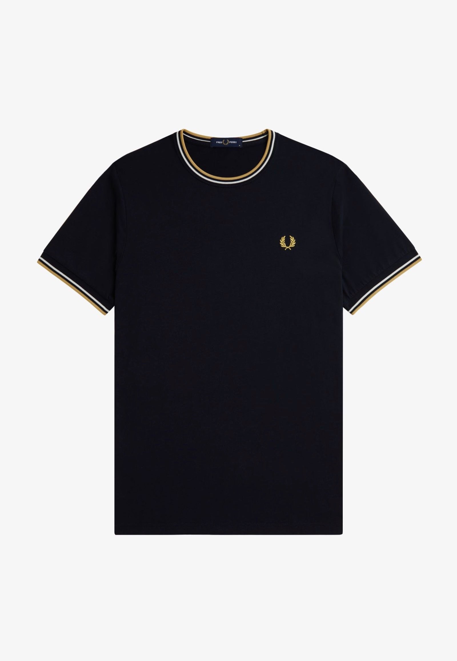 Fred Perry - Twin Tipped Navy/Ecru/Honeycomb - T-Shirt | Men-Image