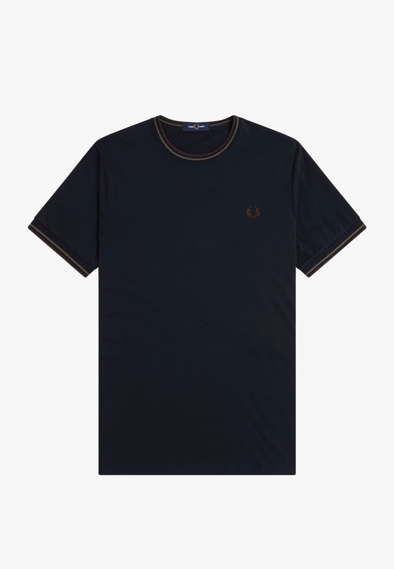 Fred Perry - Twin Tipped Nvy/Lrlwgrn/Bric - T-Shirt | Men-Image