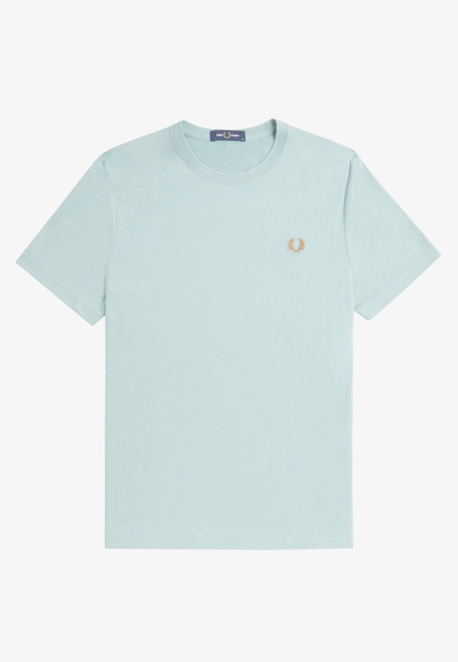 Fred Perry - Crew Neck Silver Blue/Dark Caramel - T-Shirt | Men-Image