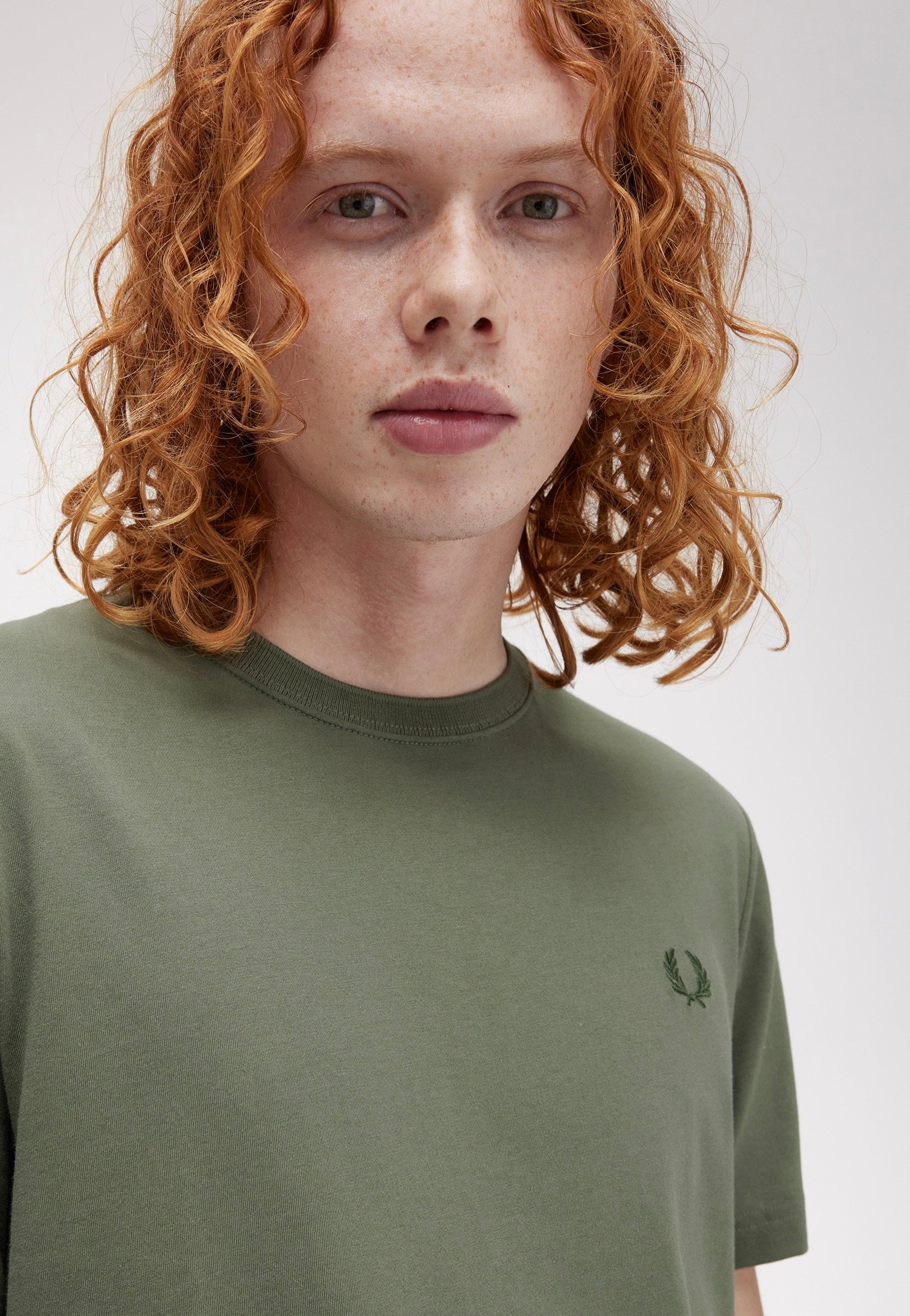 Fred Perry - Crew Neck Laurel Wreath Green/Night Green - T-Shirt | Men-Image