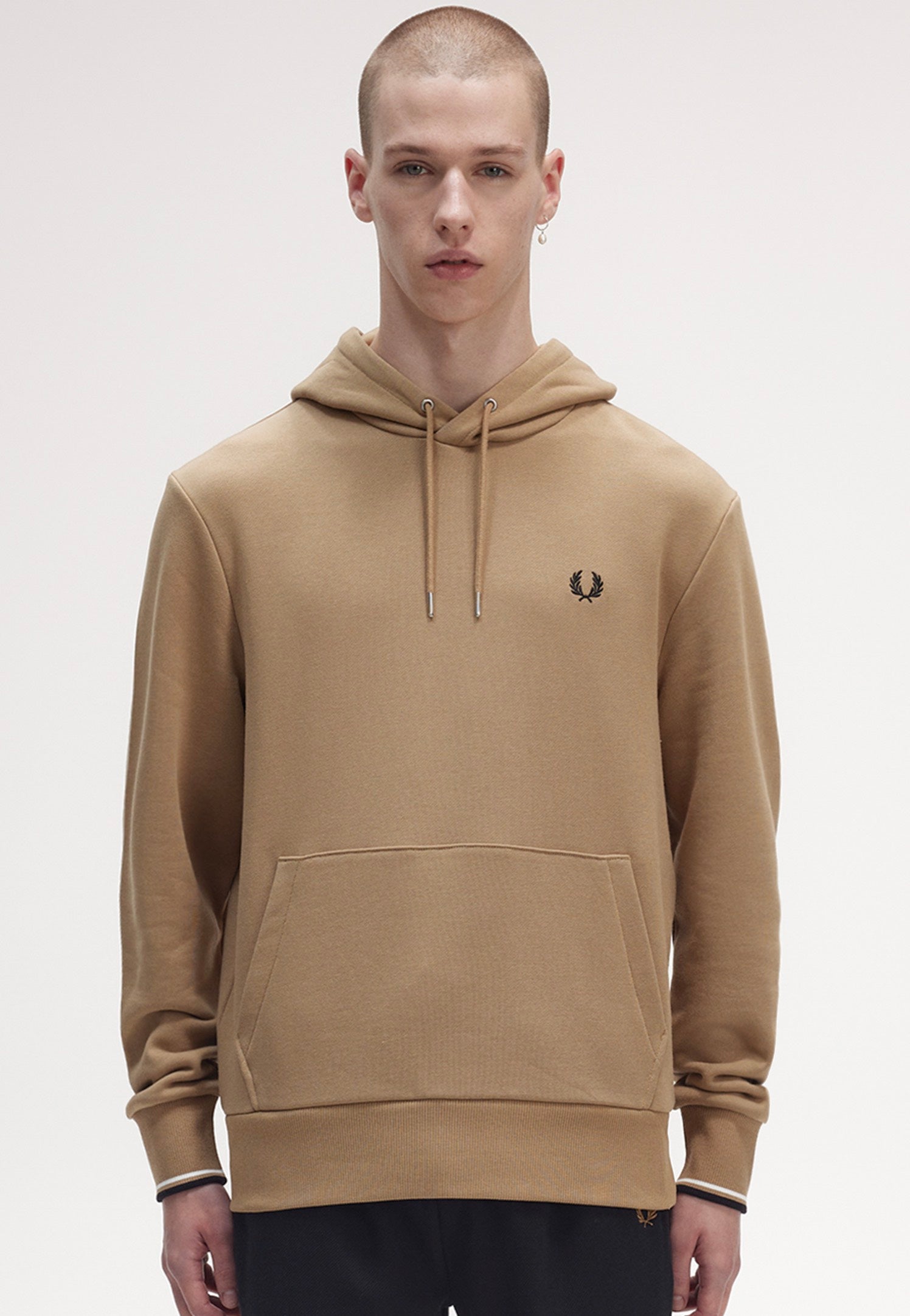 Fred Perry - Tipped Warm Stone - Hoodie | Men-Image