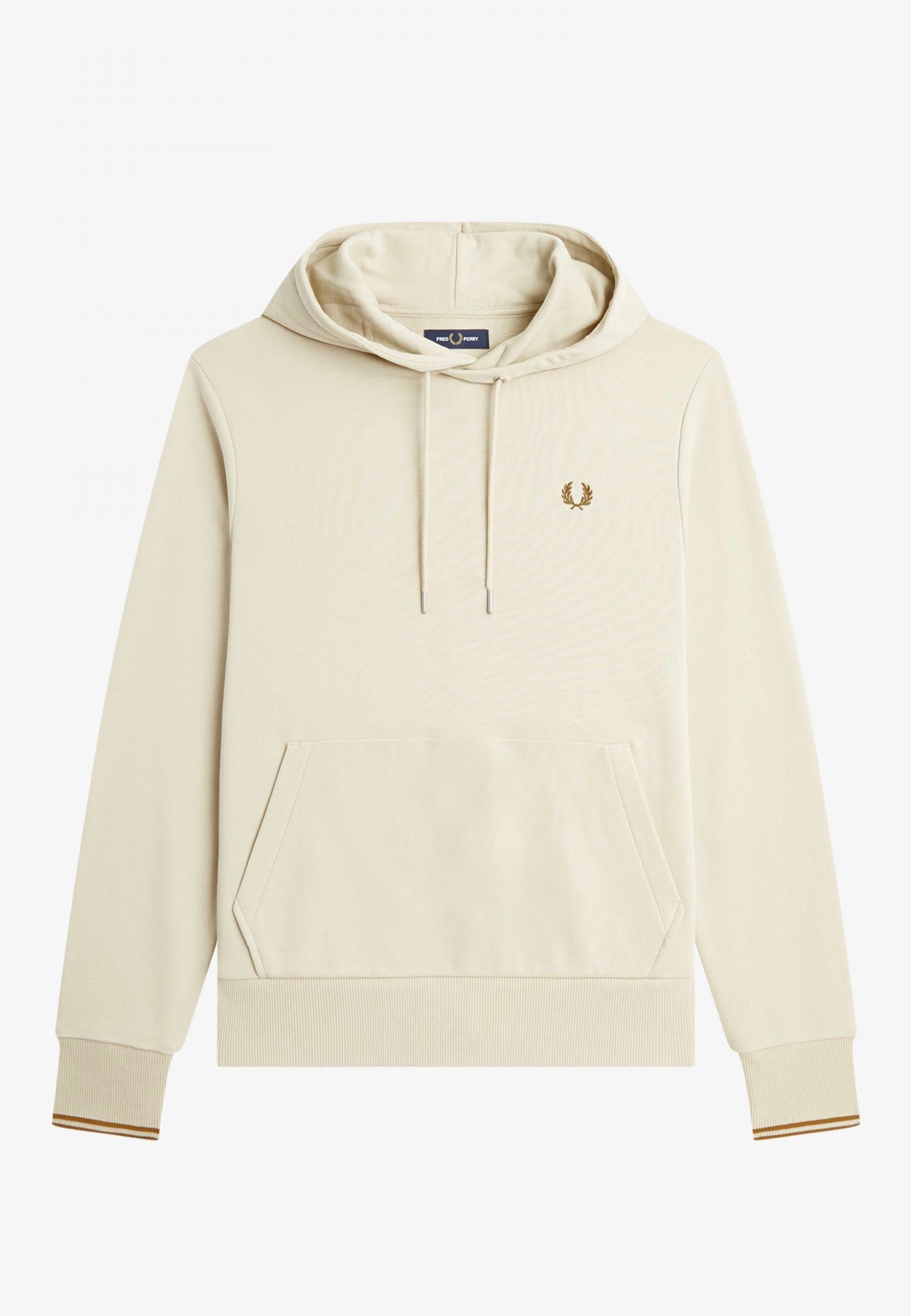 Fred Perry - Tipped Hooded Oatmeal - Hoodie | Men-Image