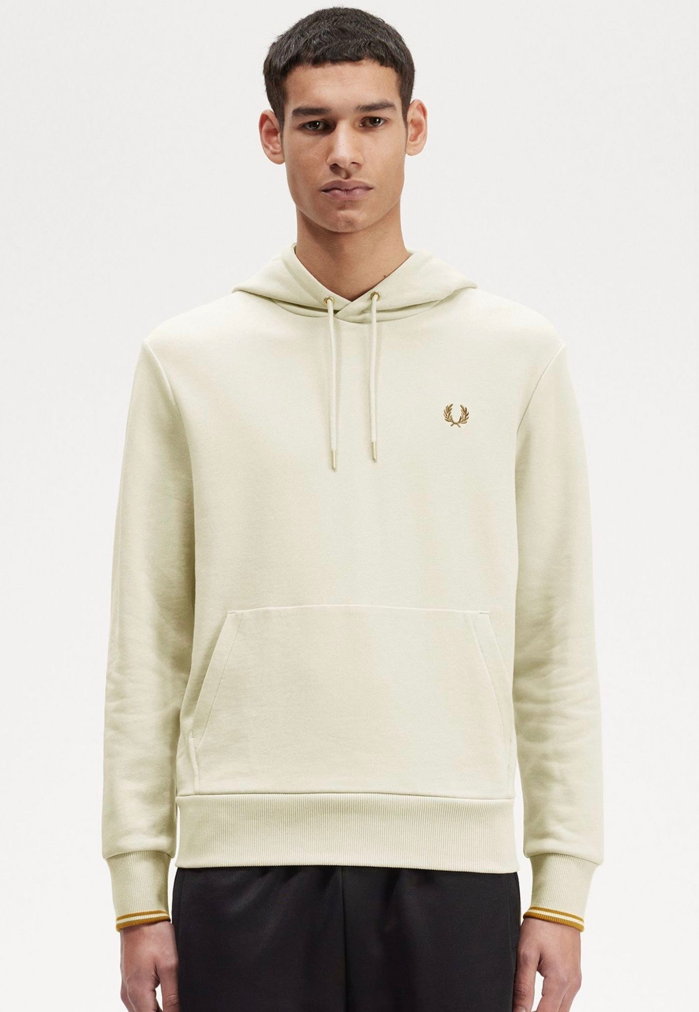 Fred Perry - Tipped Hooded Oatmeal - Hoodie | Men-Image