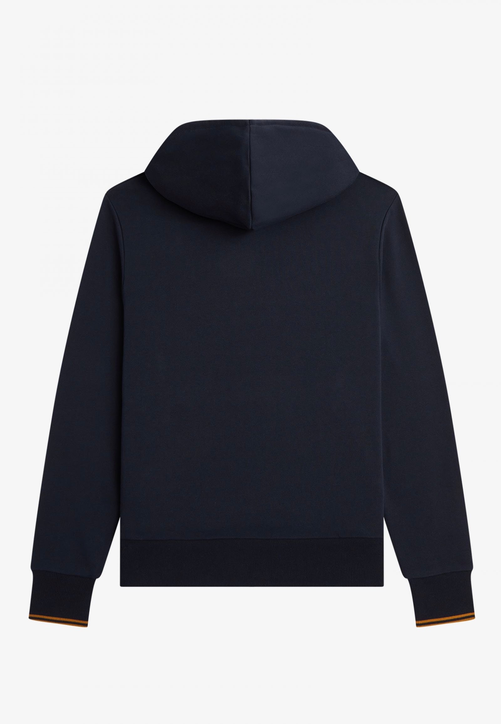 Fred Perry - Tipped Hooded Navy/Dark Caramel - Hoodie | Men-Image