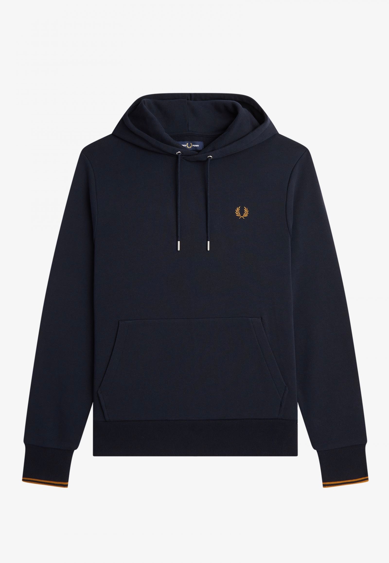 Fred Perry - Tipped Hooded Navy/Dark Caramel - Hoodie | Men-Image