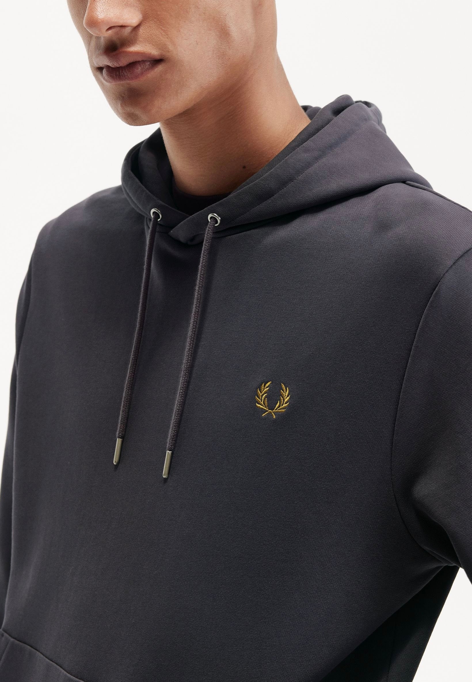 Fred Perry - Tipped Hooded Anchor Grey/Dark Caramel - Hoodie | Men-Image