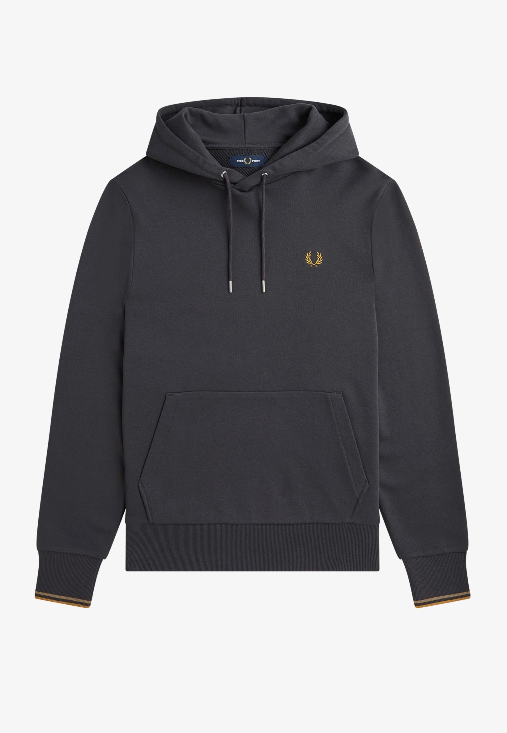 Fred Perry - Tipped Hooded Anchor Grey/Dark Caramel - Hoodie | Men-Image