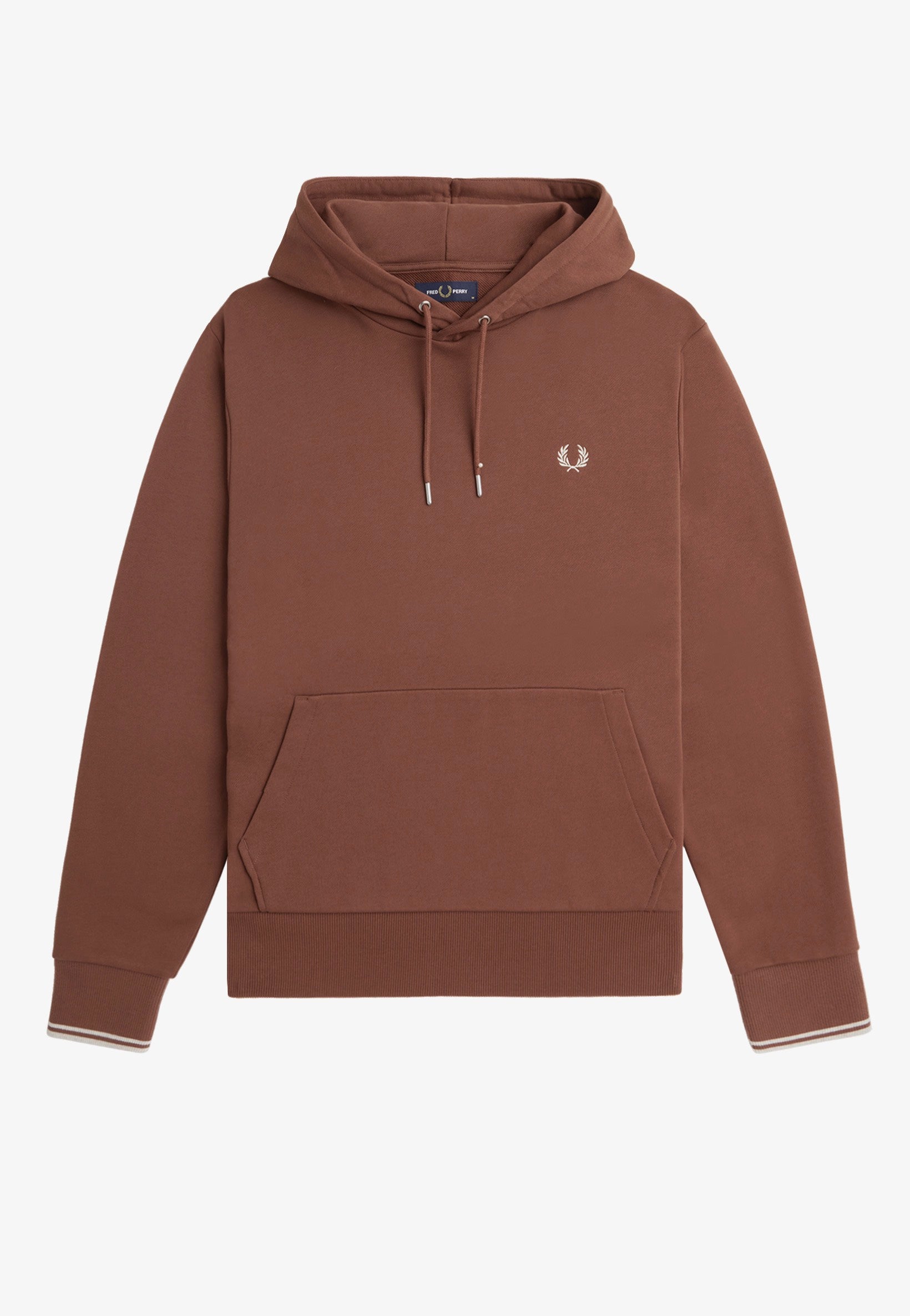 Fred Perry - Tipped Hooded Whisky Brown/Porridge Marl - Hoodie | Men-Image