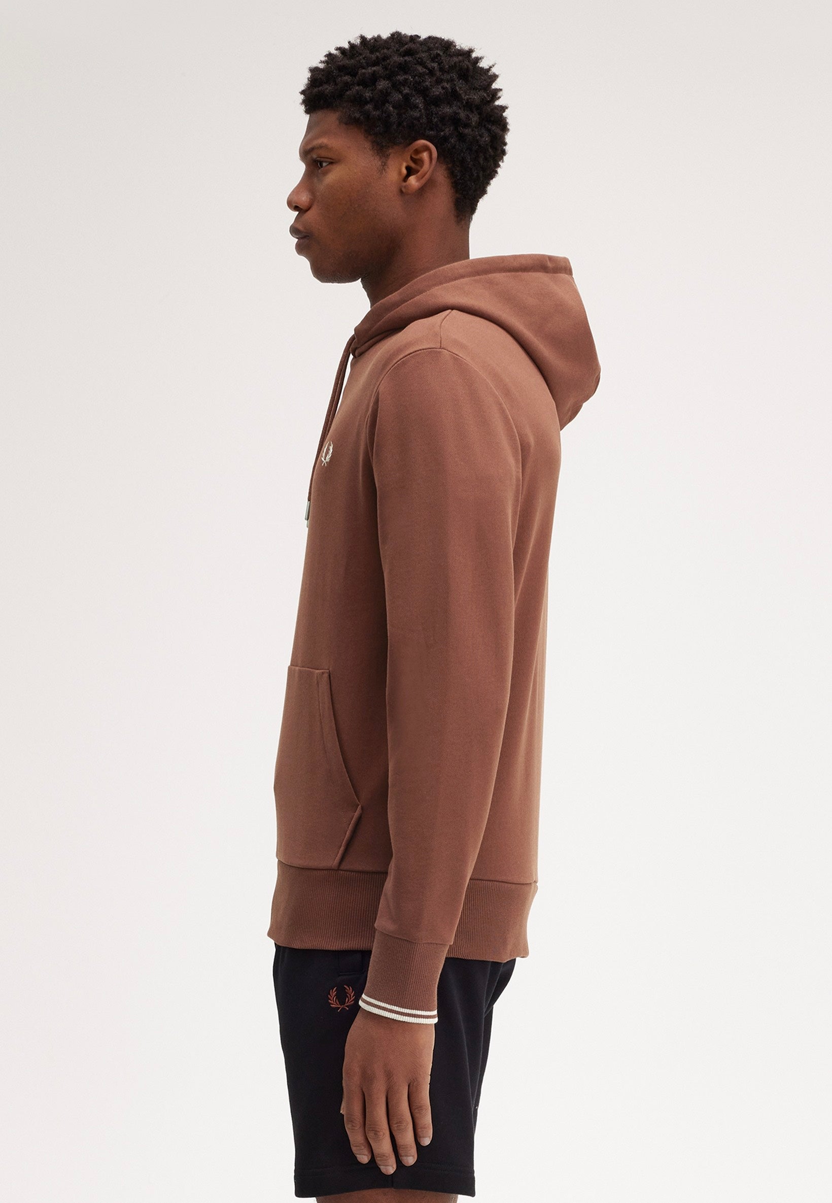 Fred Perry - Tipped Hooded Whisky Brown/Porridge Marl - Hoodie | Men-Image