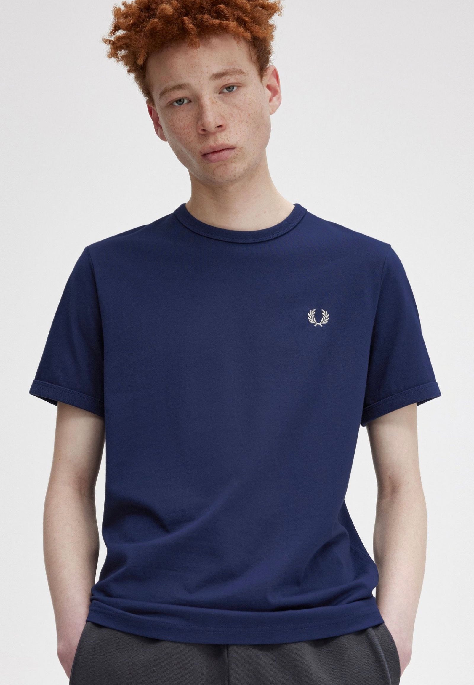 Fred Perry - Ringer French Navy - T-Shirt | Men-Image