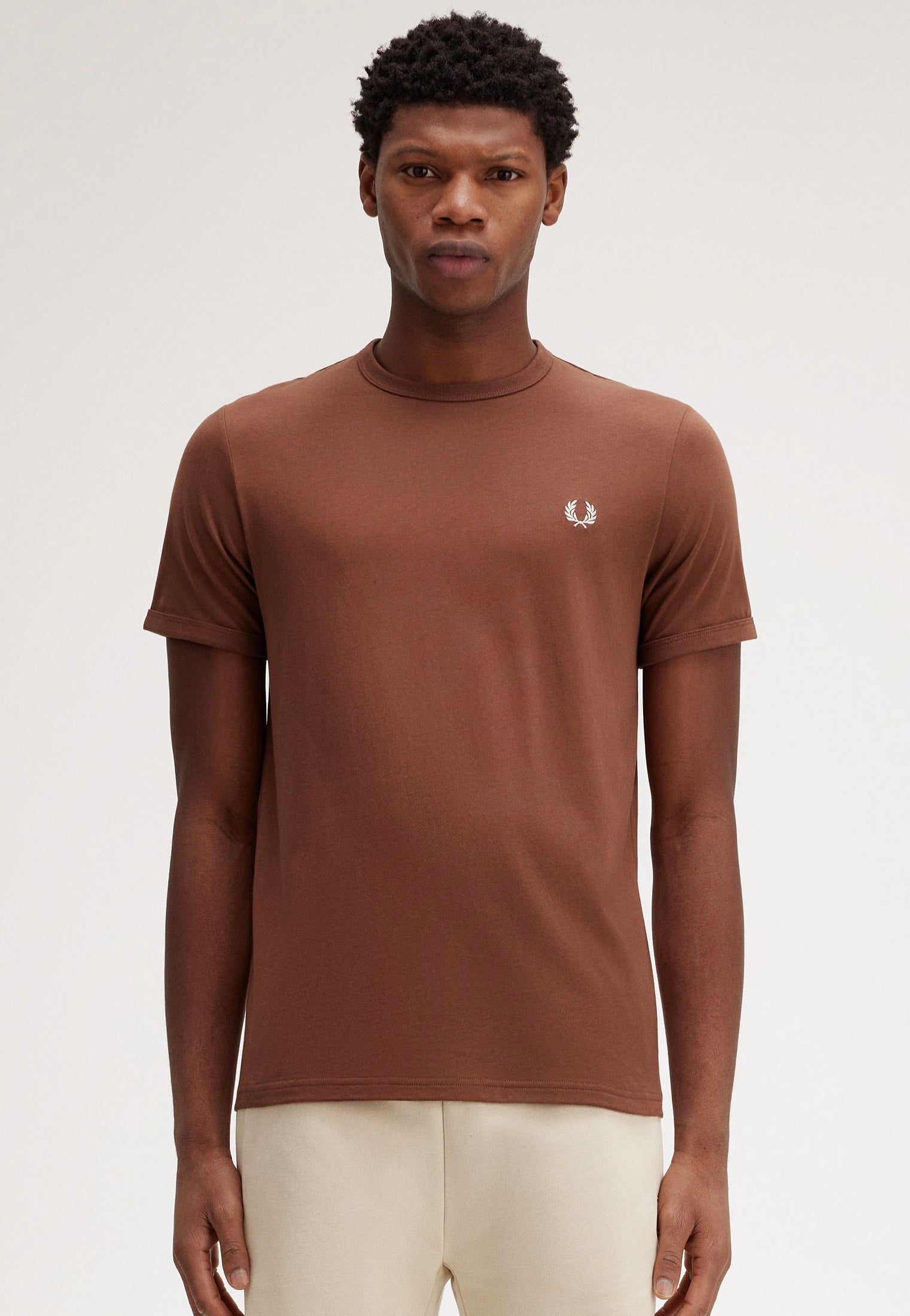 Fred Perry - Ringer Whisky Brown - T-Shirt | Men-Image