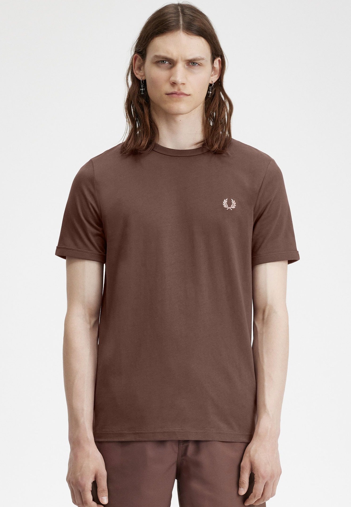 Fred Perry - Ringer Road Brick/Warm Grey - T-Shirt | Men-Image